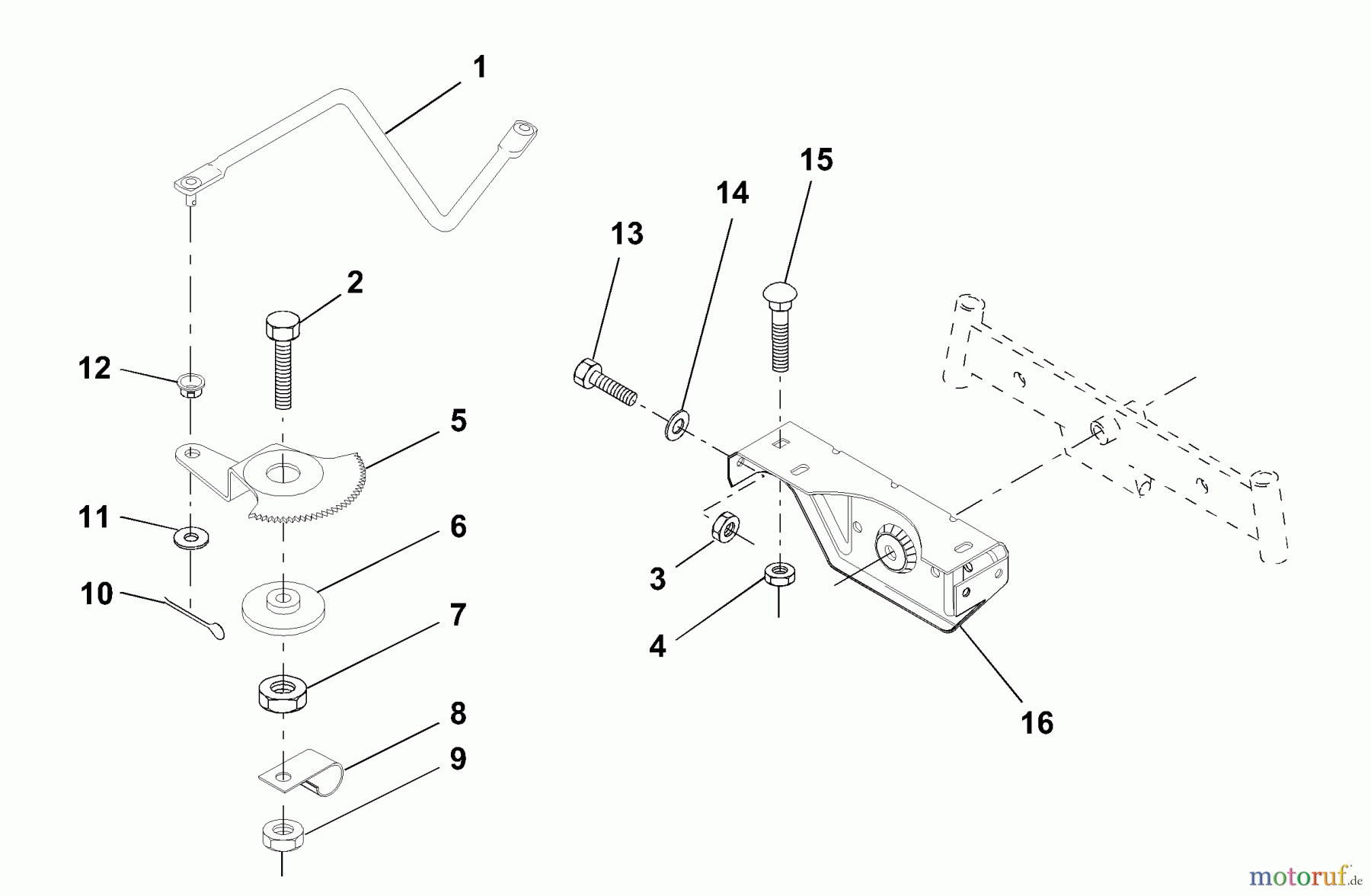 Husqvarna Rasen und Garten Traktoren LR 122 (954140105B) - Husqvarna Lawn Tractor (2000-01 & After) Sector Gear/Axle Support