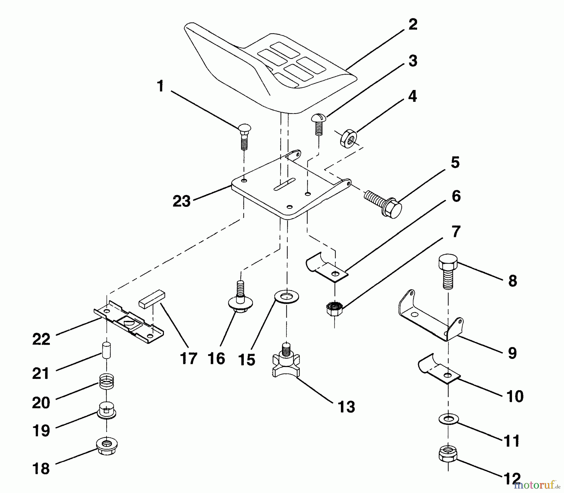 Husqvarna Rasen und Garten Traktoren LR 125 (954000522) (HU125R38MA) - Husqvarna Lawn Tractor (1992-12 & After) Seat
