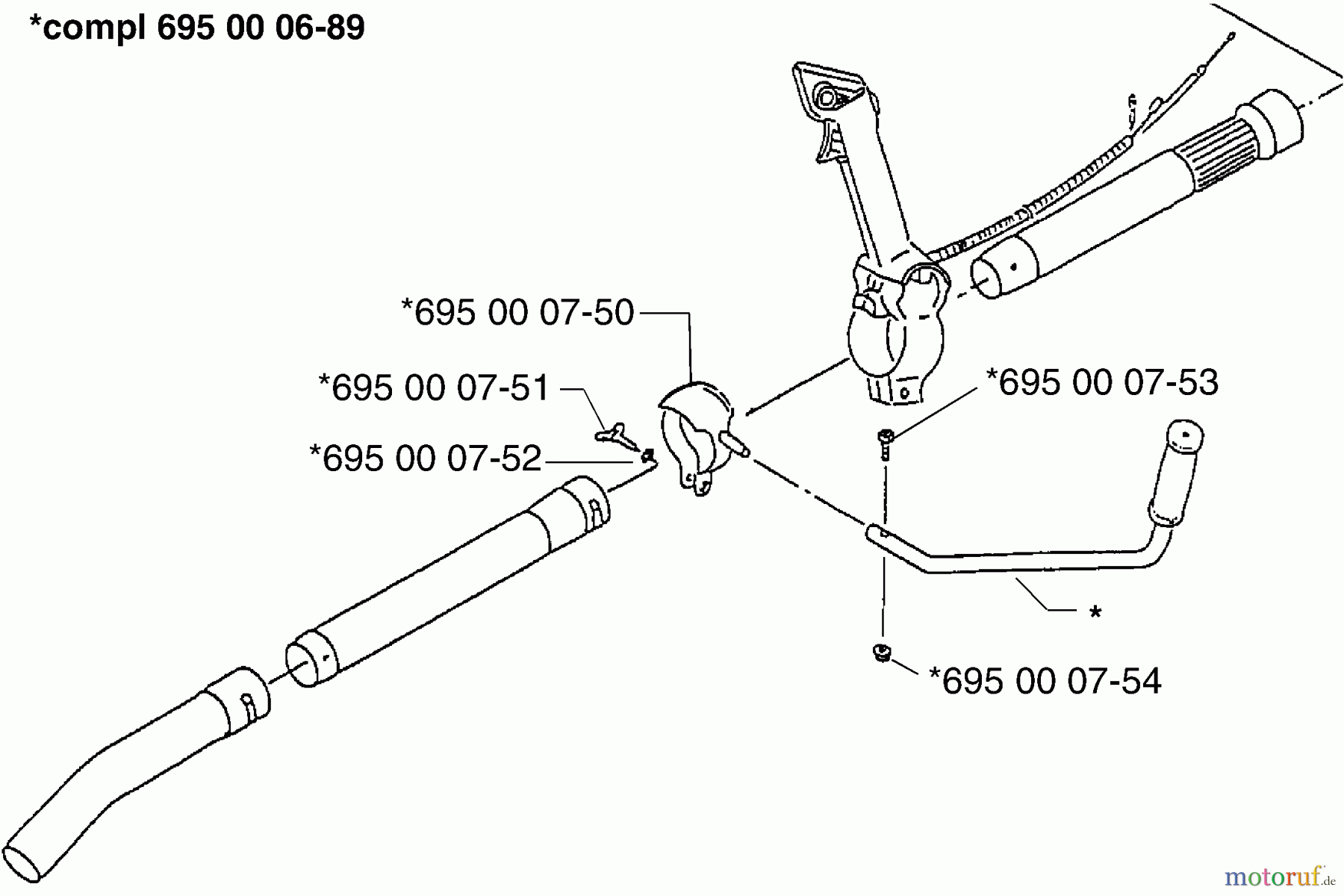 Husqvarna Zubehör, Rasenmäher / Mäher Support Handle - Husqvarna Support Handle for 145 BT/ 155 BT (2001-05 & After) Support Handle