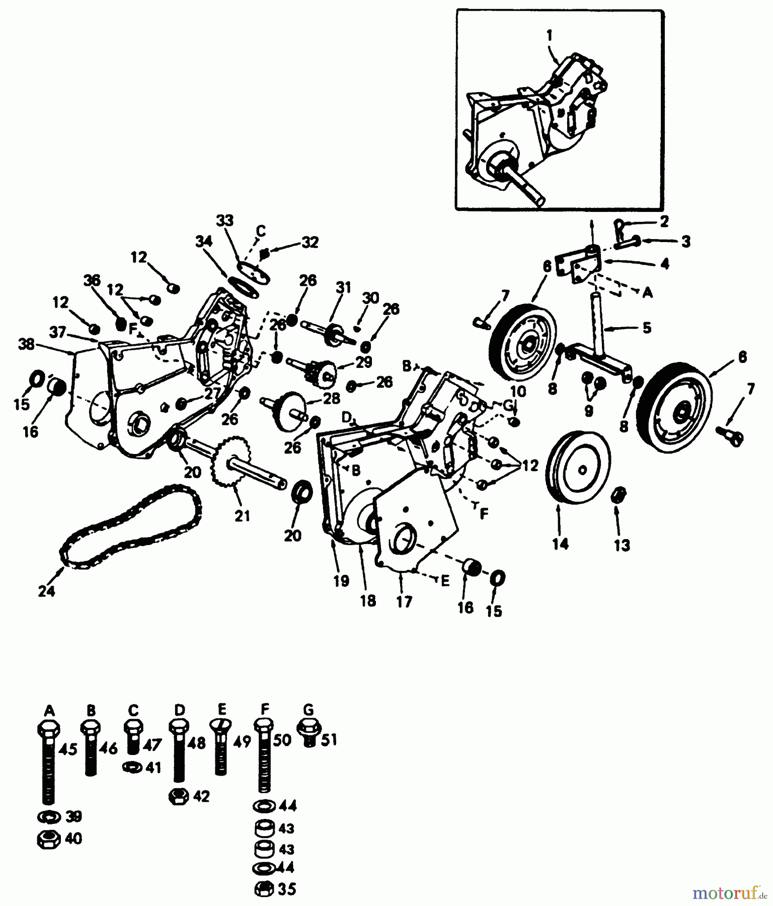 Husqvarna Zubehör, Rasenmäher / Mäher TS 200ER - Husqvarna TS 20 Tiller Attachment (1992-04 to 2003-03) Transmission And Gauge Wheels