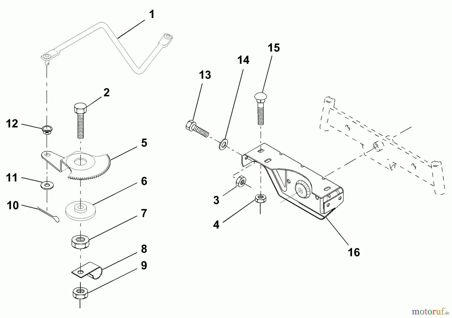 Husqvarna Rasen und Garten Traktoren LRH 125 (954001222D) - Husqvarna Lawn Tractor (1995-07 & After) Sector Gear / Axle Support