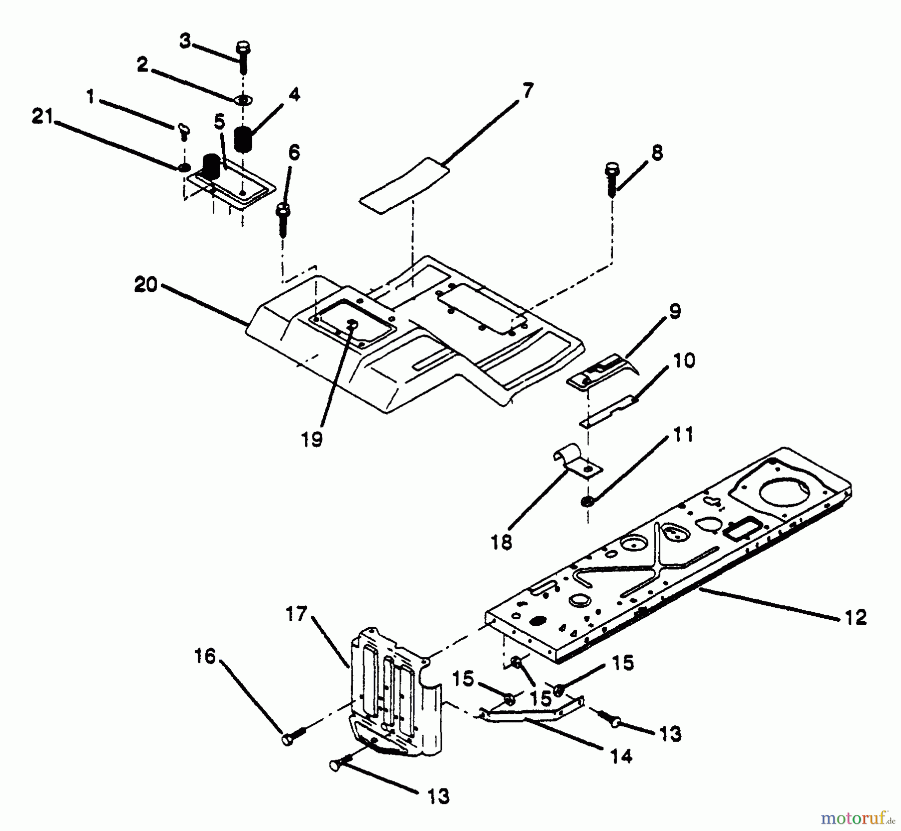 Husqvarna Rasen und Garten Traktoren LT 112 (954000191) (H1236A) - Husqvarna Lawn Tractor (1990-11 & After) Fender/Chassis