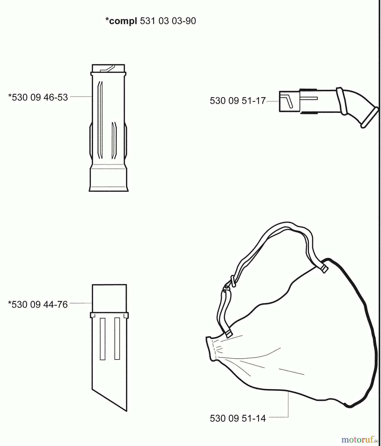 Husqvarna Zubehör, Rasenmäher / Mäher Vacuum Kit - Husqvarna Vacuum Kit for 225 HBV (2001-08 & After) Vacuum Kit