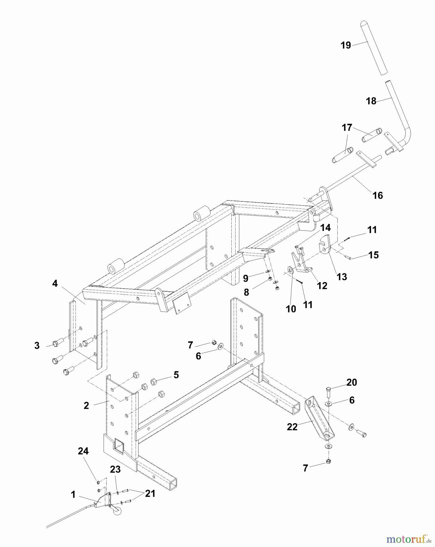 Husqvarna Zubehör, Rasenmäher / Mäher Z1-12 - Husqvarna Z Grass Collection System (2003-10 & After) Frame Assembly