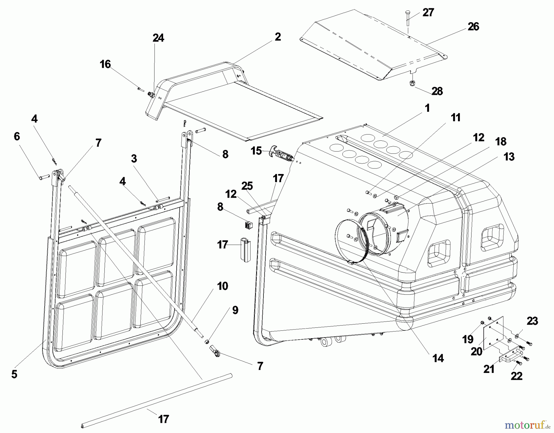 Husqvarna Zubehör, Rasenmäher / Mäher Z1-9 - Husqvarna Z Grass Collection System (2003-10 & After) Container Assembly