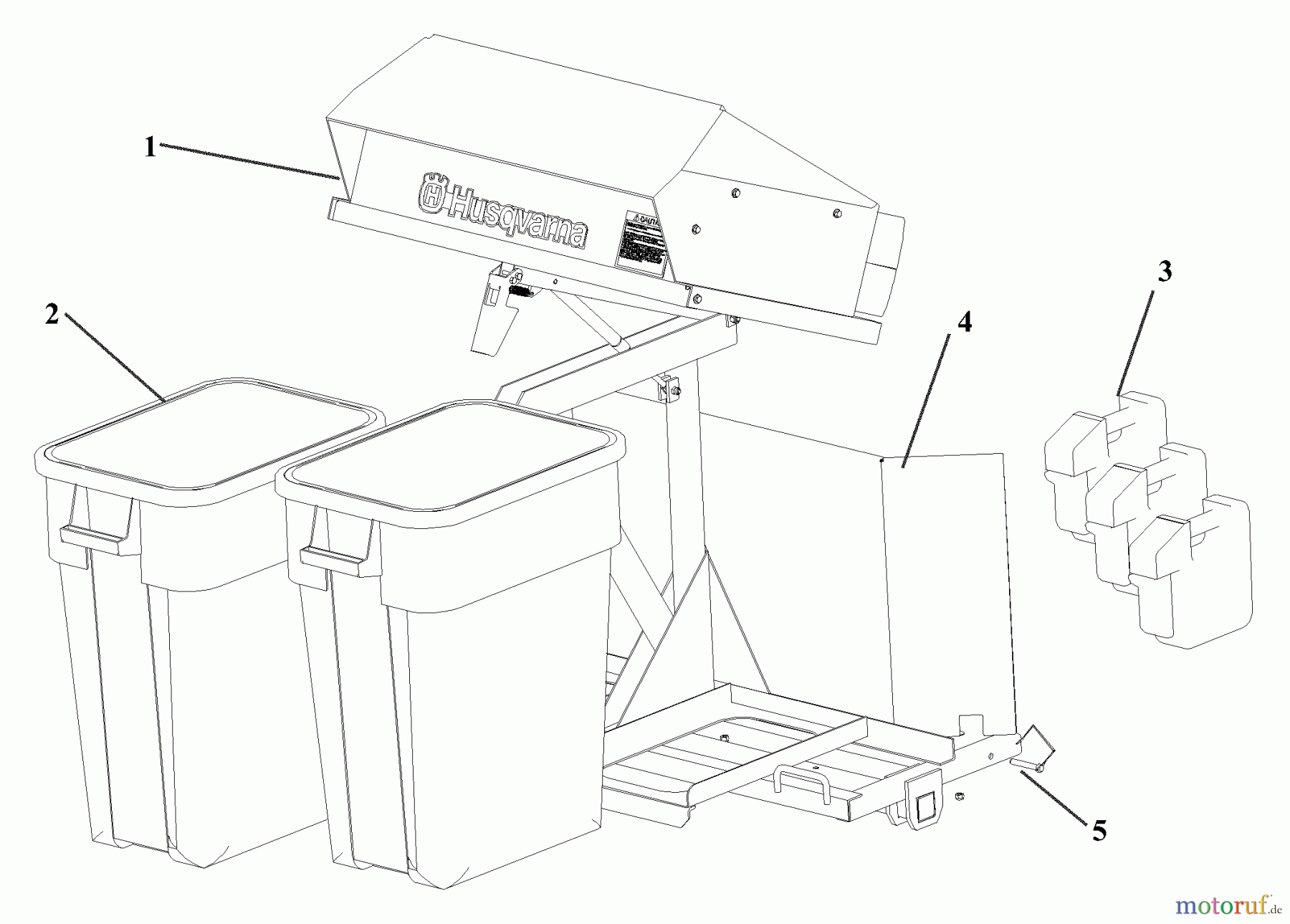 Husqvarna Zubehör, Rasenmäher / Mäher Z2-7 - Husqvarna Z Grass Collection System (2003-04 & After) Assembly 540200800