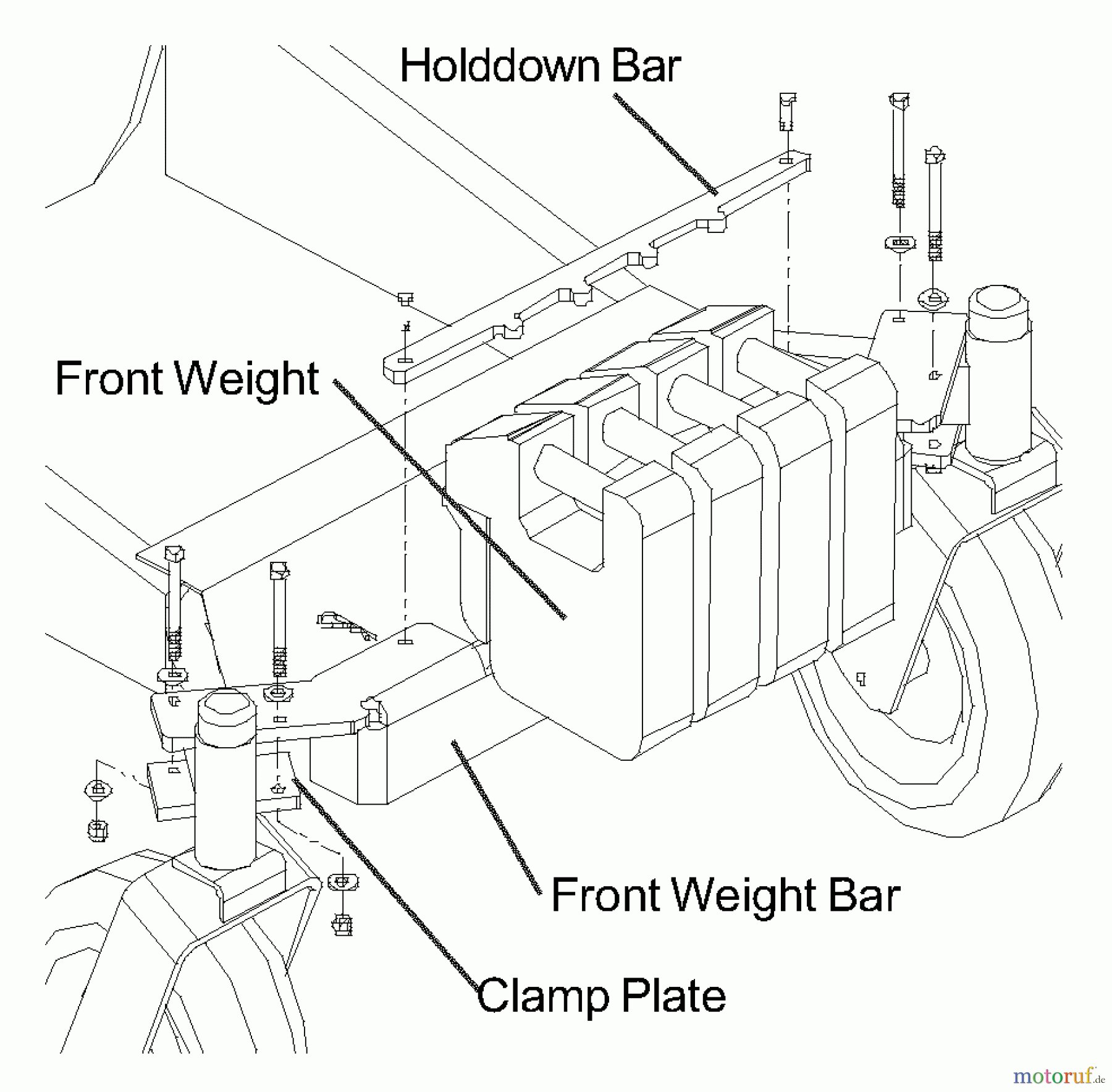 Husqvarna Zubehör, Rasenmäher / Mäher Z2-7 - Husqvarna Z Grass Collection System (2003-04 & After) Custom Kit For Gen I 540200799 - Front Weight Bar