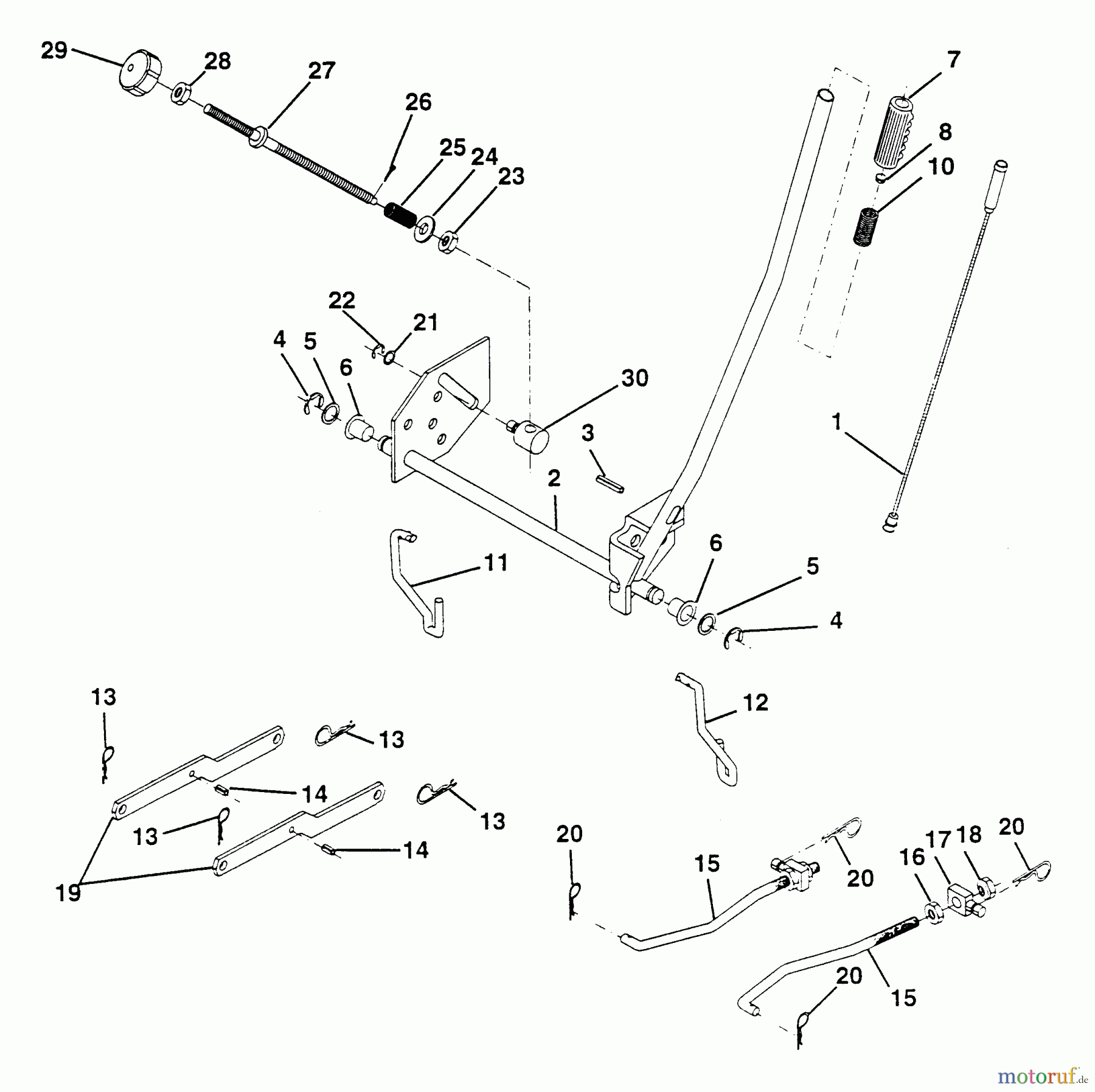 Husqvarna Rasen und Garten Traktoren LT 140 (954000512) (HU4H42A) - Husqvarna Lawn Tractor (1993-01 & After) Mower Lift Assembly