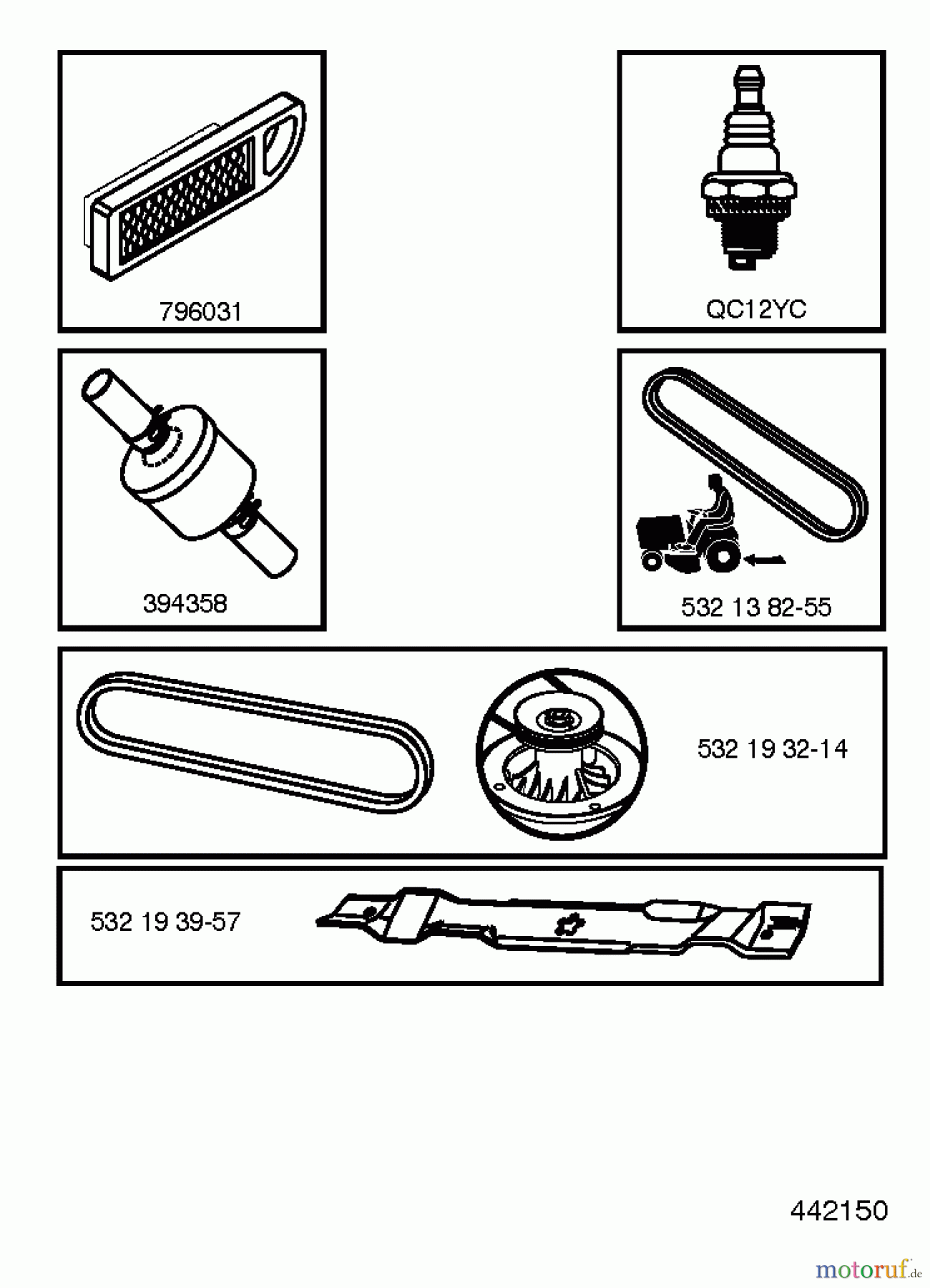 Husqvarna Rasen und Garten Traktoren LT 141 (96011029403) - Husqvarna Lawn Tractor (2012-08 & After) FREQUENTLY USED PARTS