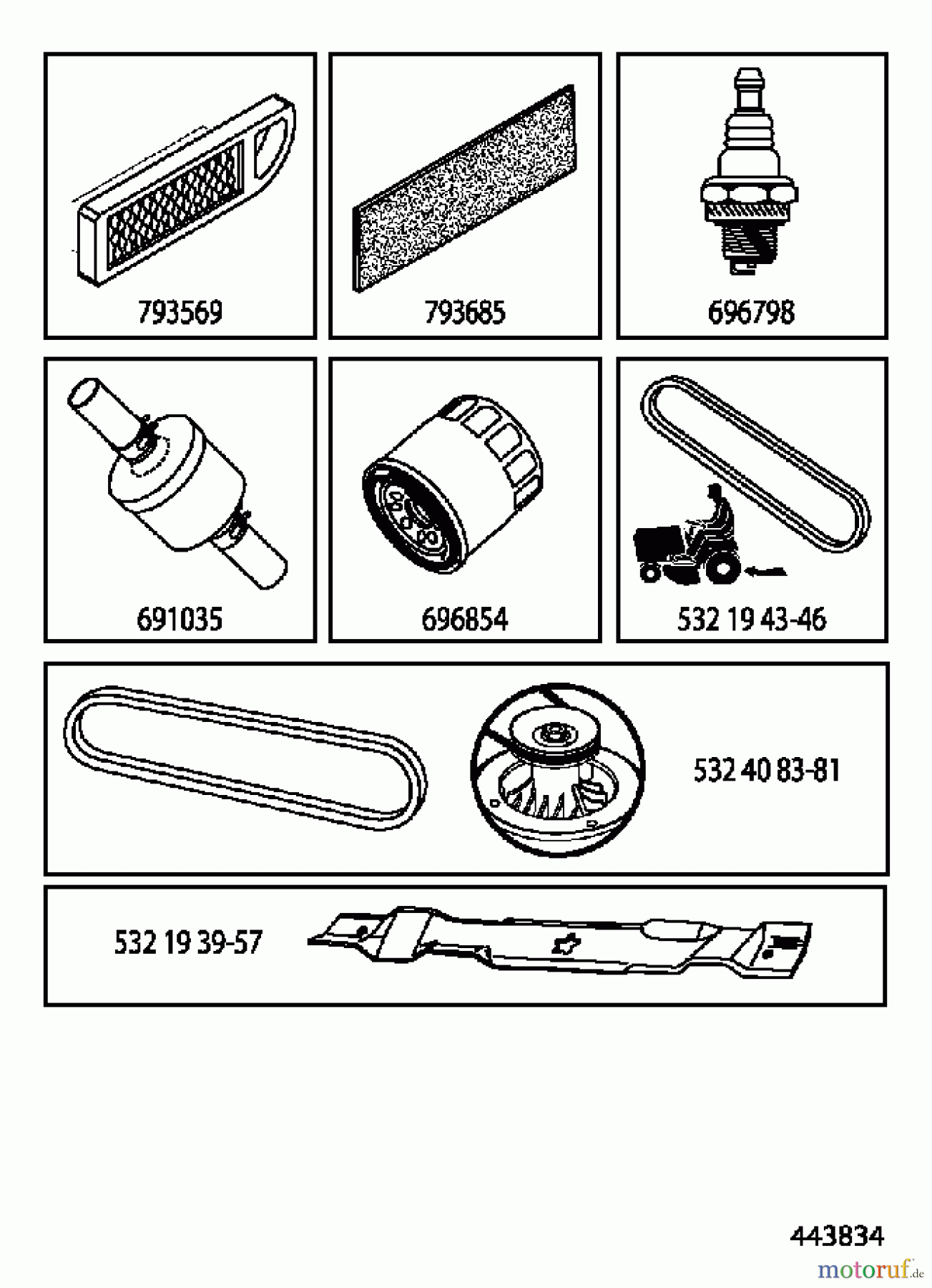 Husqvarna Rasen und Garten Traktoren LT 19538 (96041017003) - Husqvarna Lawn Tractor (2011-05 & After) FREQUENTLY USED PARTS