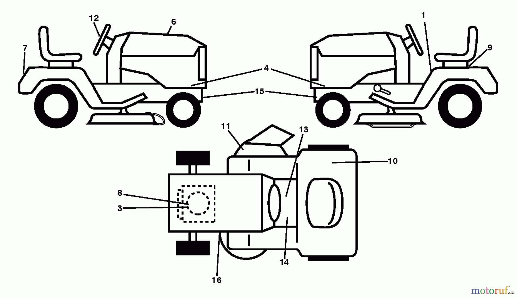  Husqvarna Rasen und Garten Traktoren LT 2213 (96041007903) - Husqvarna Lawn Tractor (2011-03 & After) DECALS