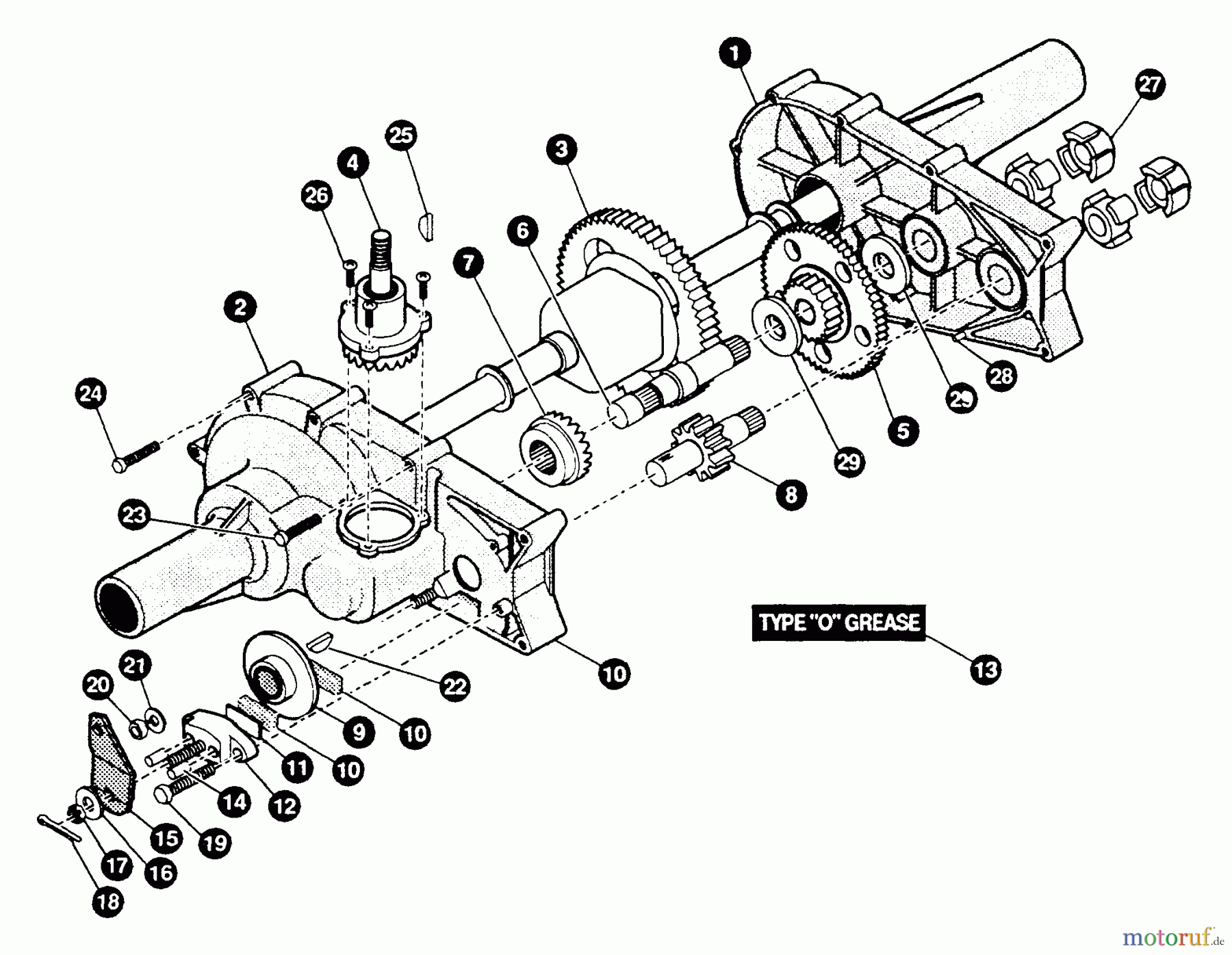 Husqvarna Rasen und Garten Traktoren LT 4140H (E4014-040) - Husqvarna Lawn Tractor (1994-01 & After) Transaxle