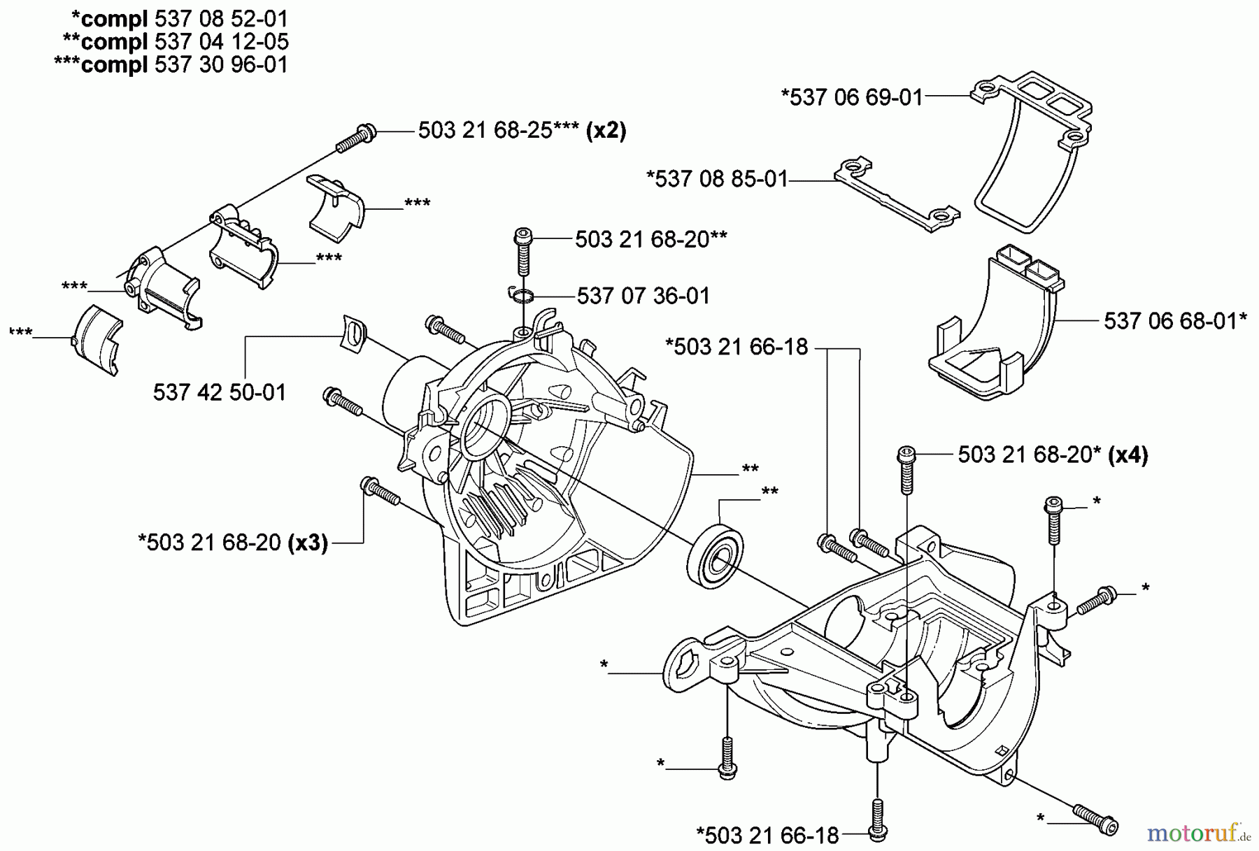 Husqvarna Zubehör, Sägen 326 P5X - Husqvarna Saw Attachment (2006-07 & After) Crankcase