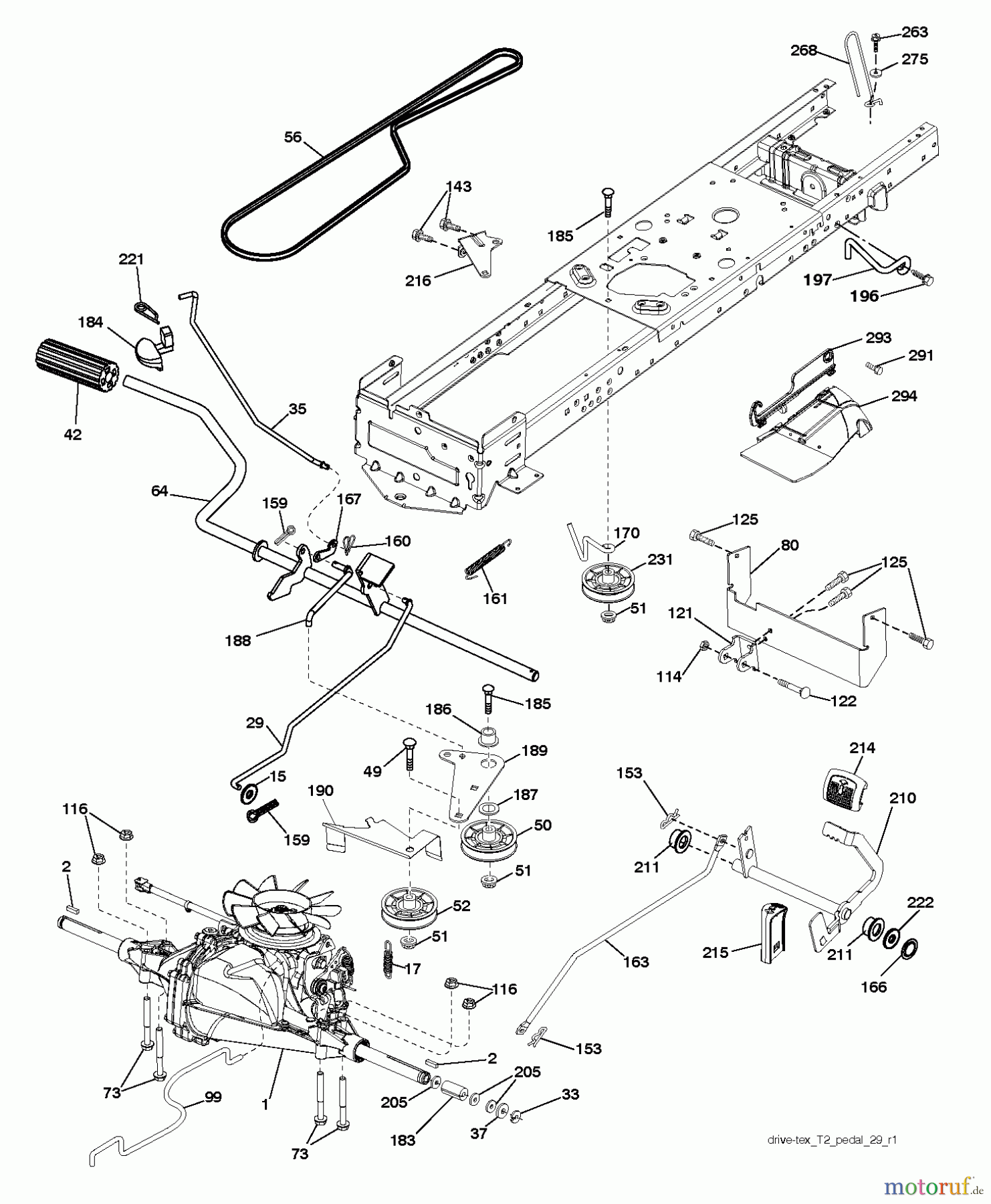 Husqvarna Rasen und Garten Traktoren LTH 126 (96041020503) - Husqvarna Lawn Tractor (2013-05) DRIVE
