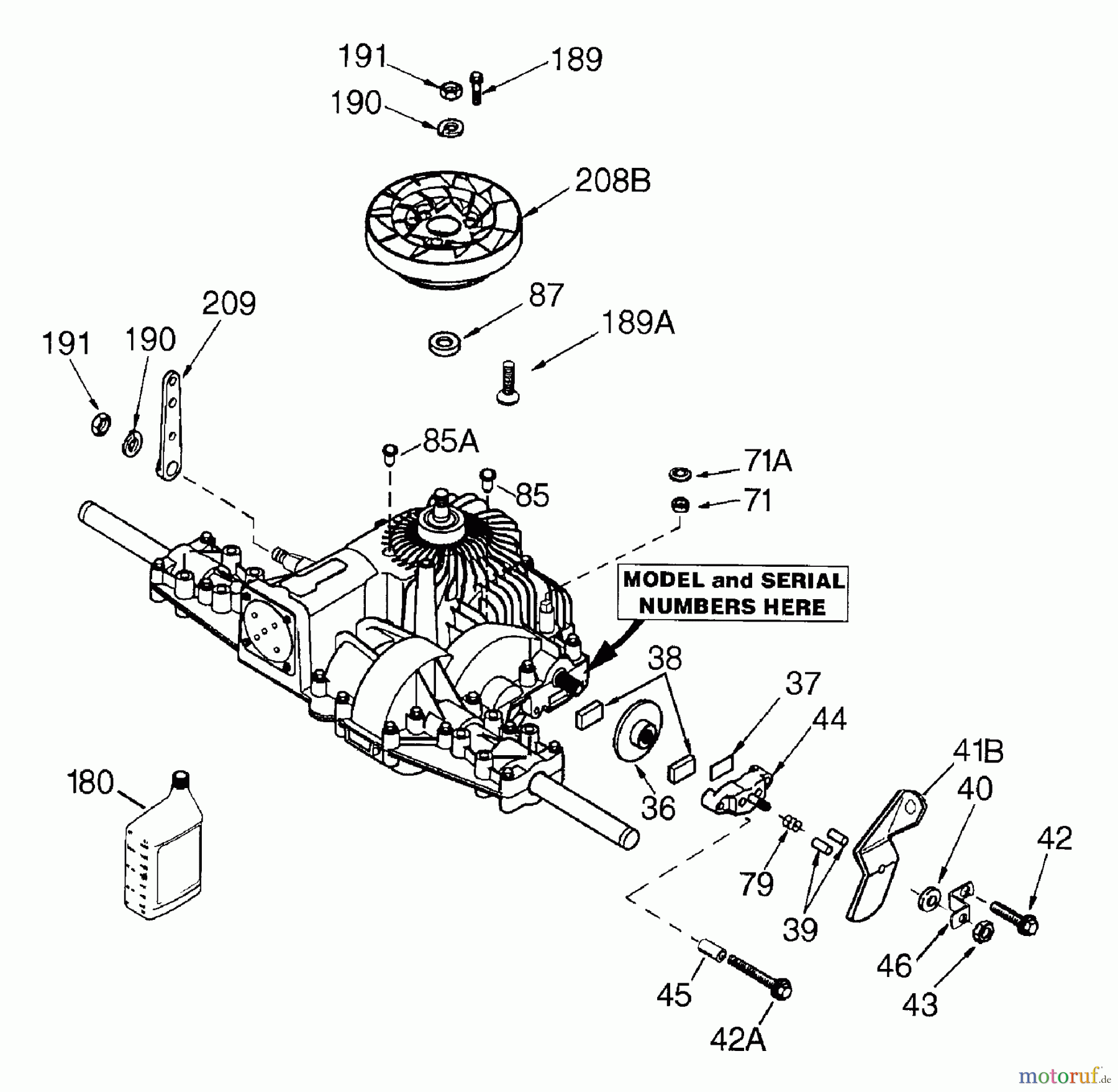Husqvarna Rasen und Garten Traktoren LTH 130 (954140005D) - Husqvarna Lawn Tractor (1998-02 & After) Peerless Transaxle