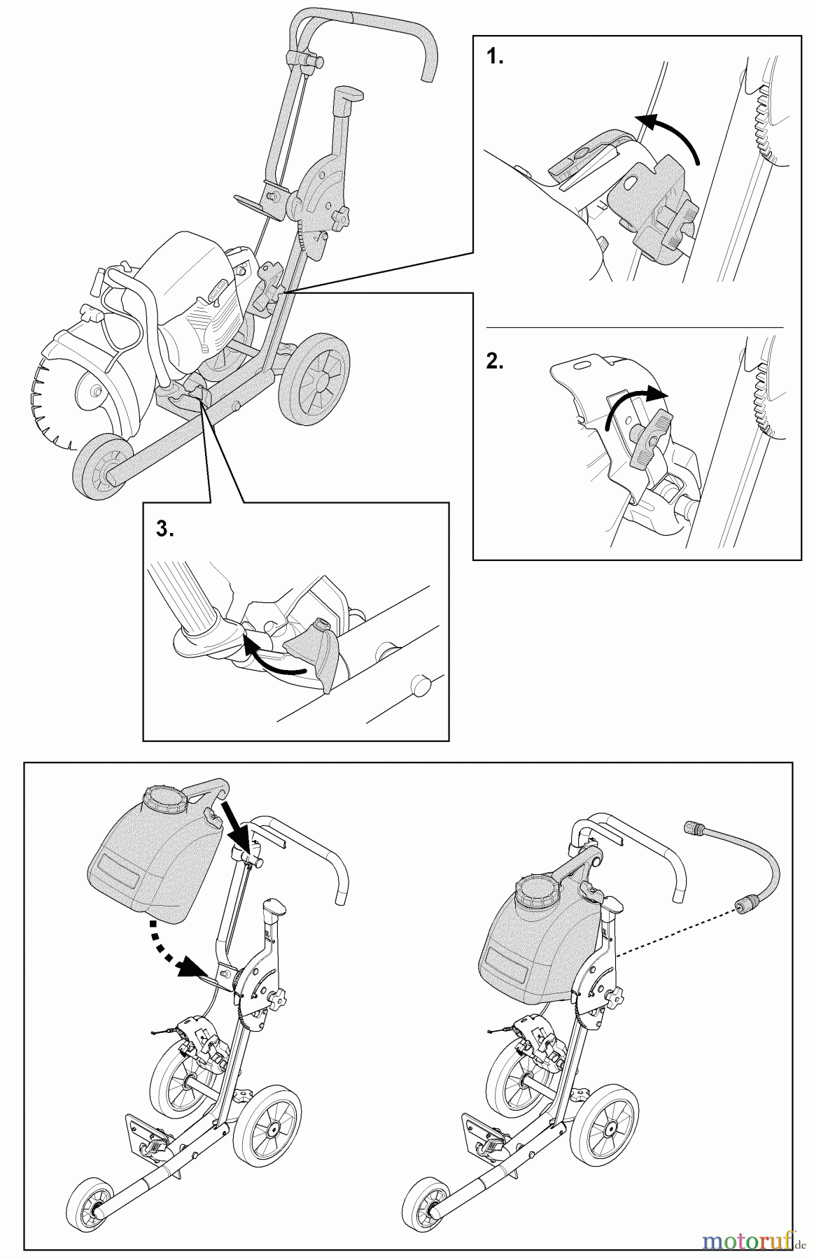 Husqvarna Zubehör, Sägen KV 750 - Husqvarna Trolley Cart (2007-06 to 2008-03) Assembly