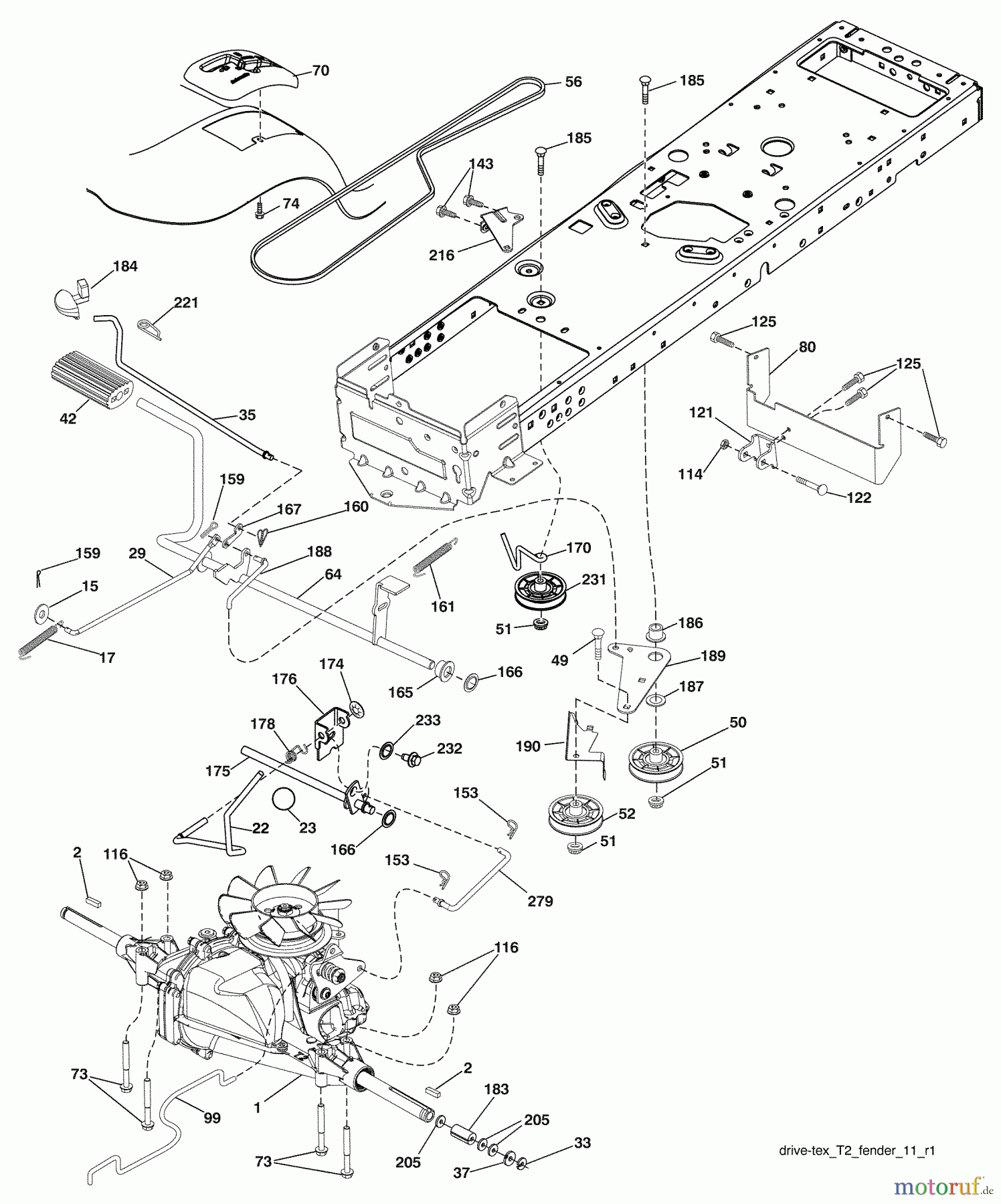 Husqvarna Rasen und Garten Traktoren LTH 1438 (96043006900) - Husqvarna Lawn Tractor (2008-12 & After) (California) Drive