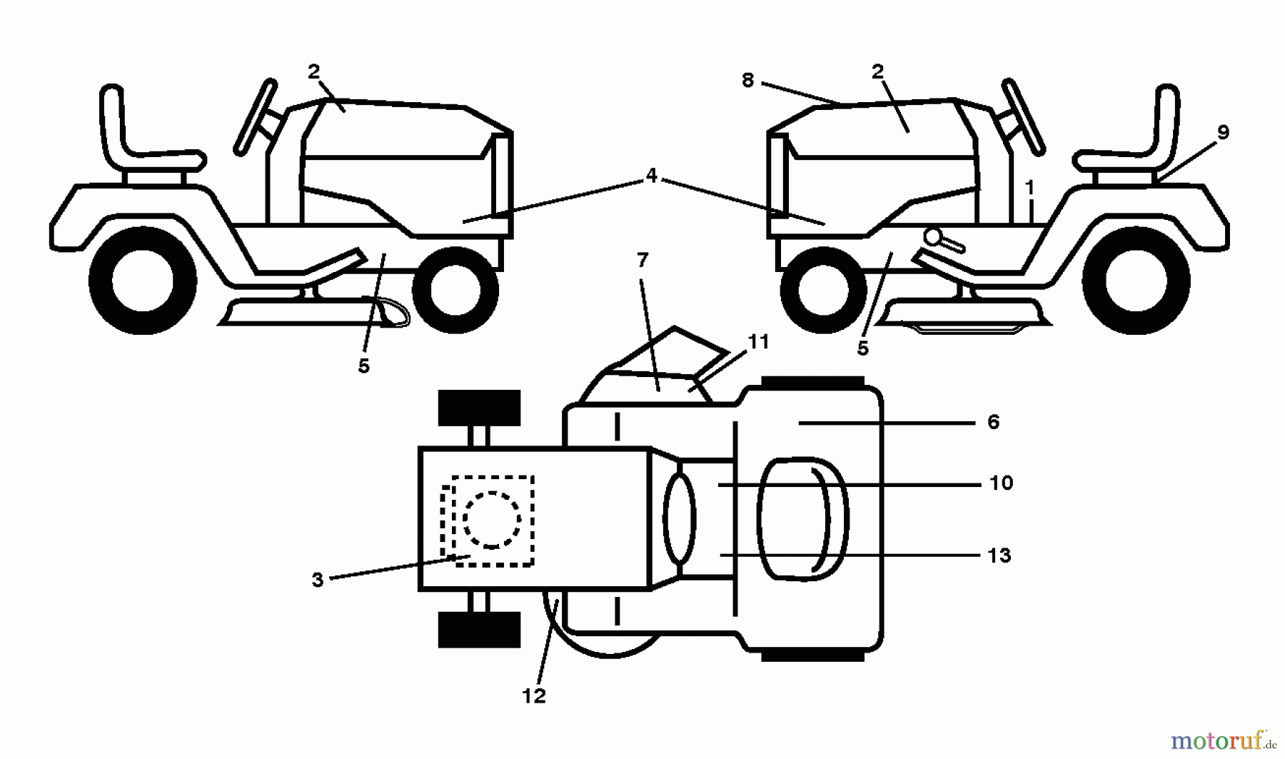  Husqvarna Rasen und Garten Traktoren LTH 151 (96041020101) - Husqvarna Lawn Tractor (2011-05 & After) DECALS