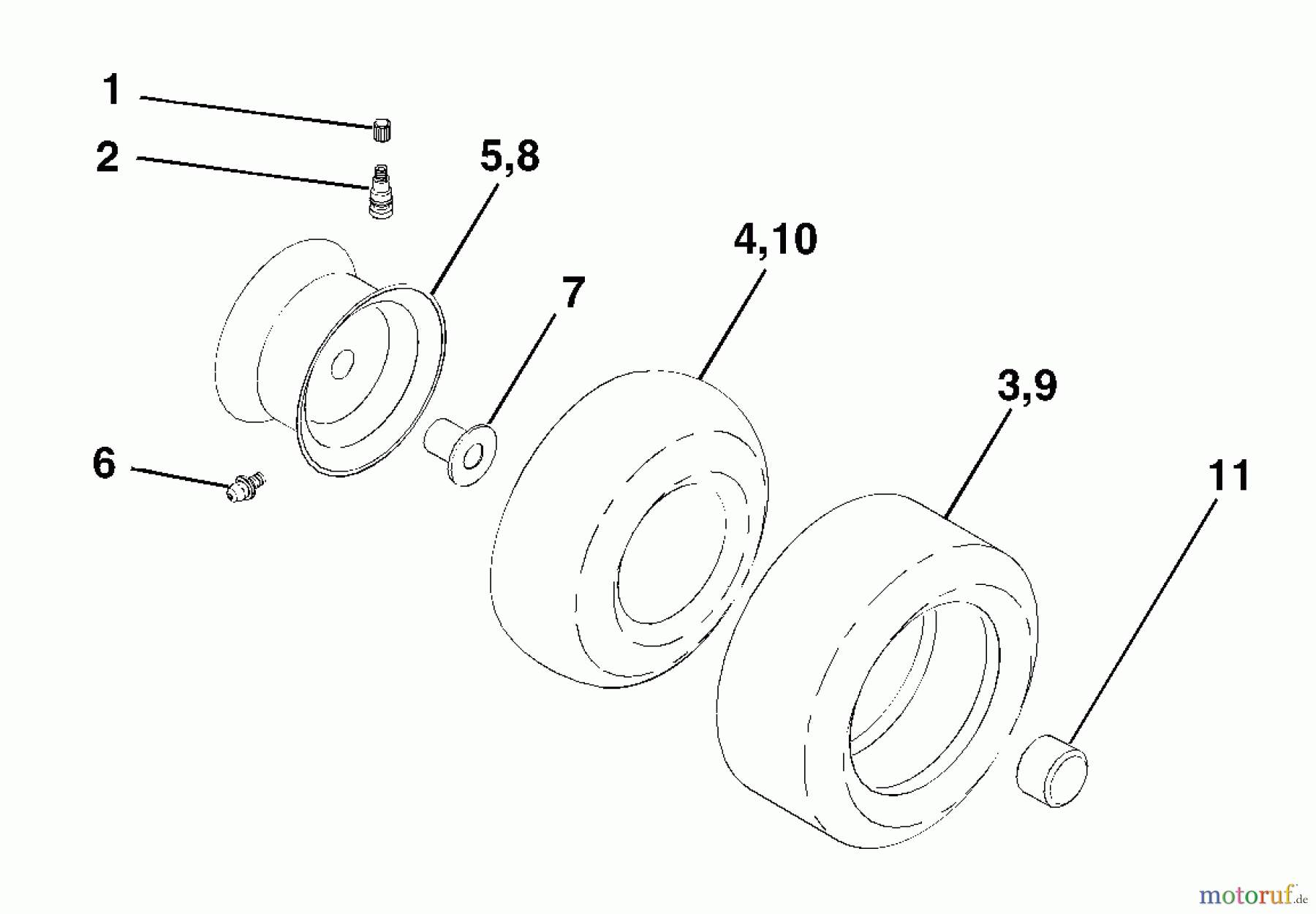 Husqvarna Rasen und Garten Traktoren LTH 1742C (954570376) - Husqvarna Lawn Tractor (2003-02 & After) Wheels & Tires