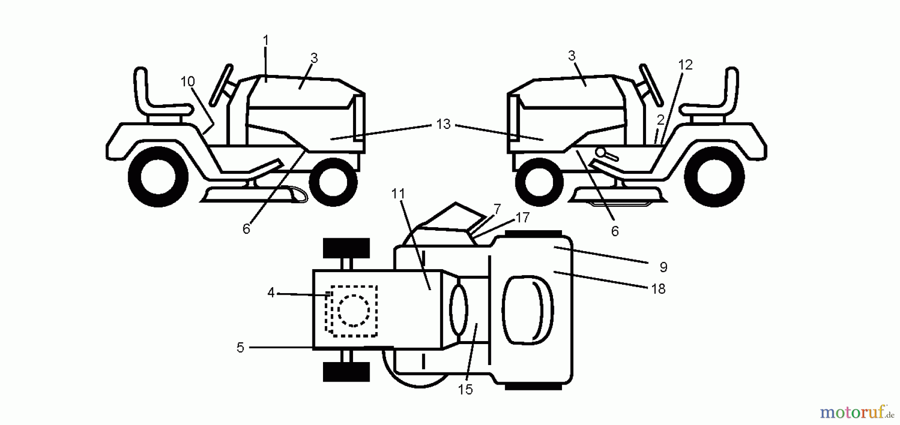 Husqvarna Rasen und Garten Traktoren LTH 1842 (96041005207) - Husqvarna Lawn Tractor (2011-04 & After) DECALS