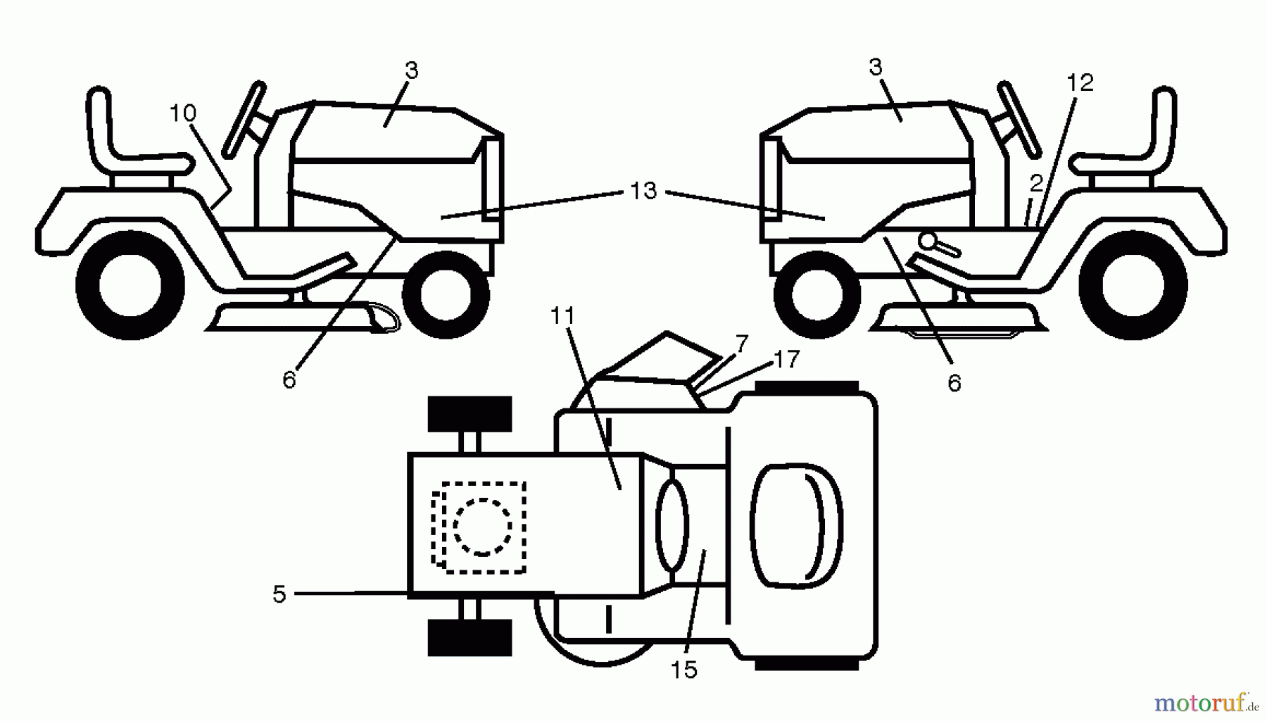 Husqvarna Rasen und Garten Traktoren LTH 1842 (96041005208) - Husqvarna Lawn Tractor (2012-11 & After) DECALS