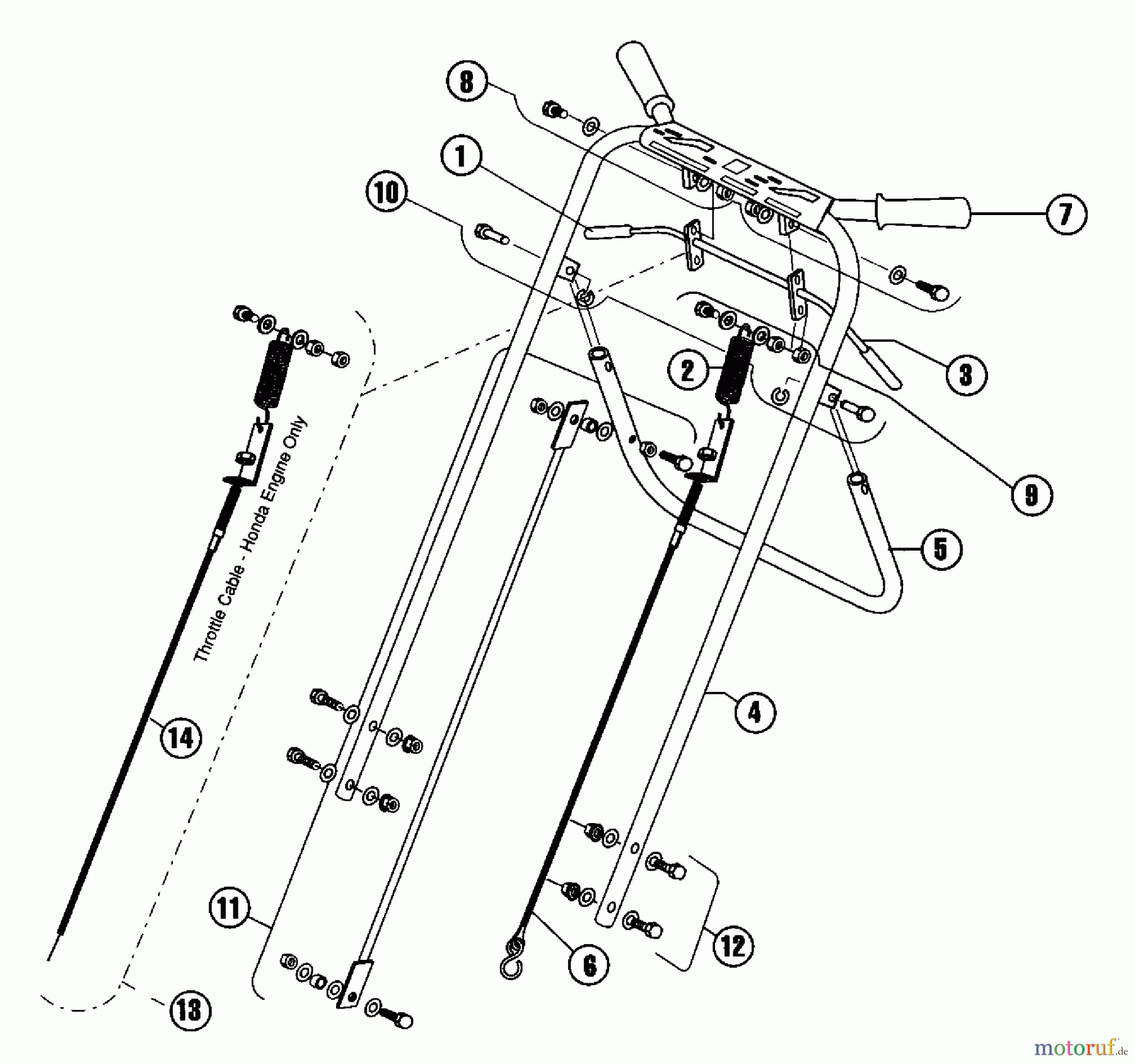 Husqvarna Belüfter / Vertikutierer / Rechen AR 25 - Husqvarna Aerator (2000-12 to 2003-07) Handle / Control