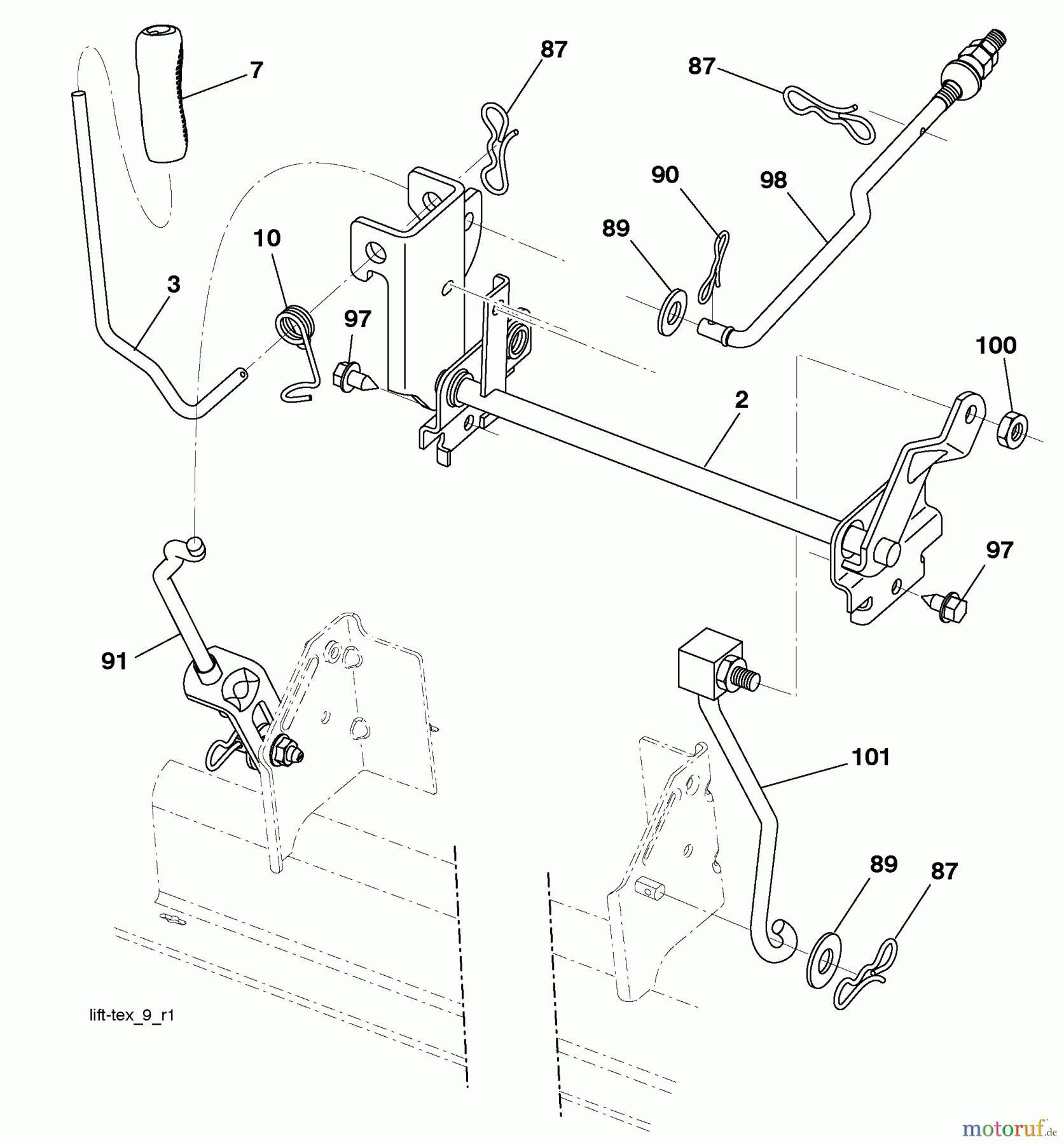 Husqvarna Rasen und Garten Traktoren LTH 18538 (917.289600) - Husqvarna Lawn Tractor (SEARS) (2010-05 & After) (Sears Craftsman) Mower Lift