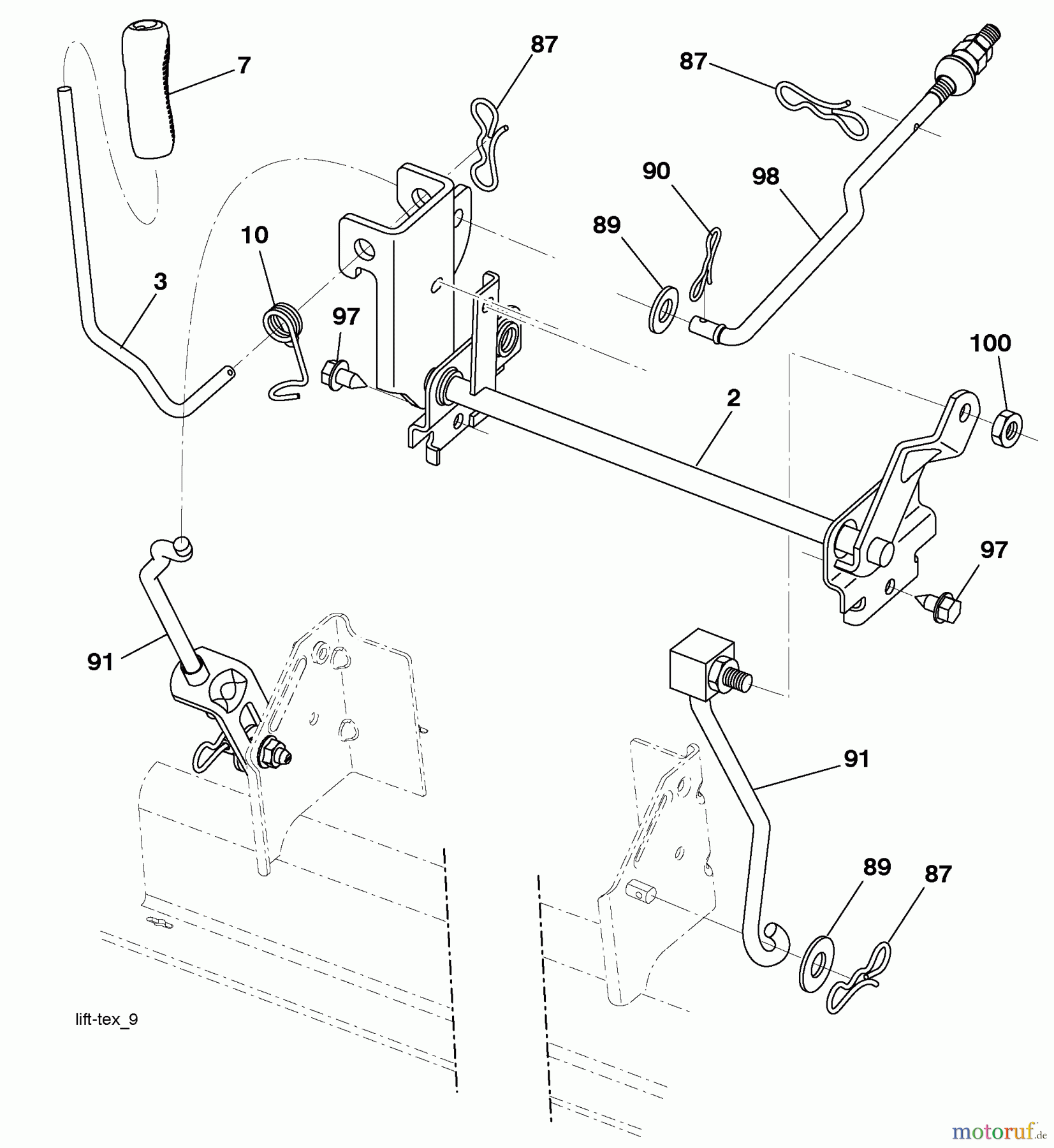 Husqvarna Rasen und Garten Traktoren LTH 18538 (96043010400) - Husqvarna Lawn Tractor (2010-01 & After) Mower Lift