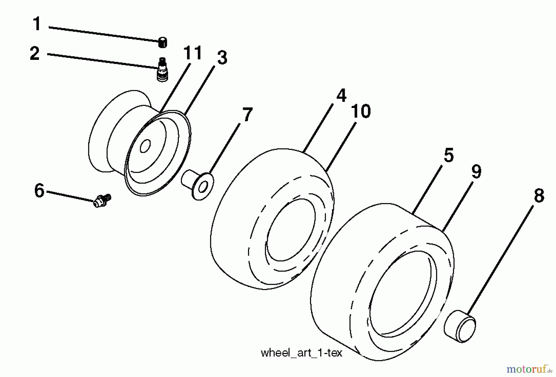 Husqvarna Rasen und Garten Traktoren LTH 18538 (96043010500) - Husqvarna Lawn Tractor (2010-04 & After) Wheels and Tires