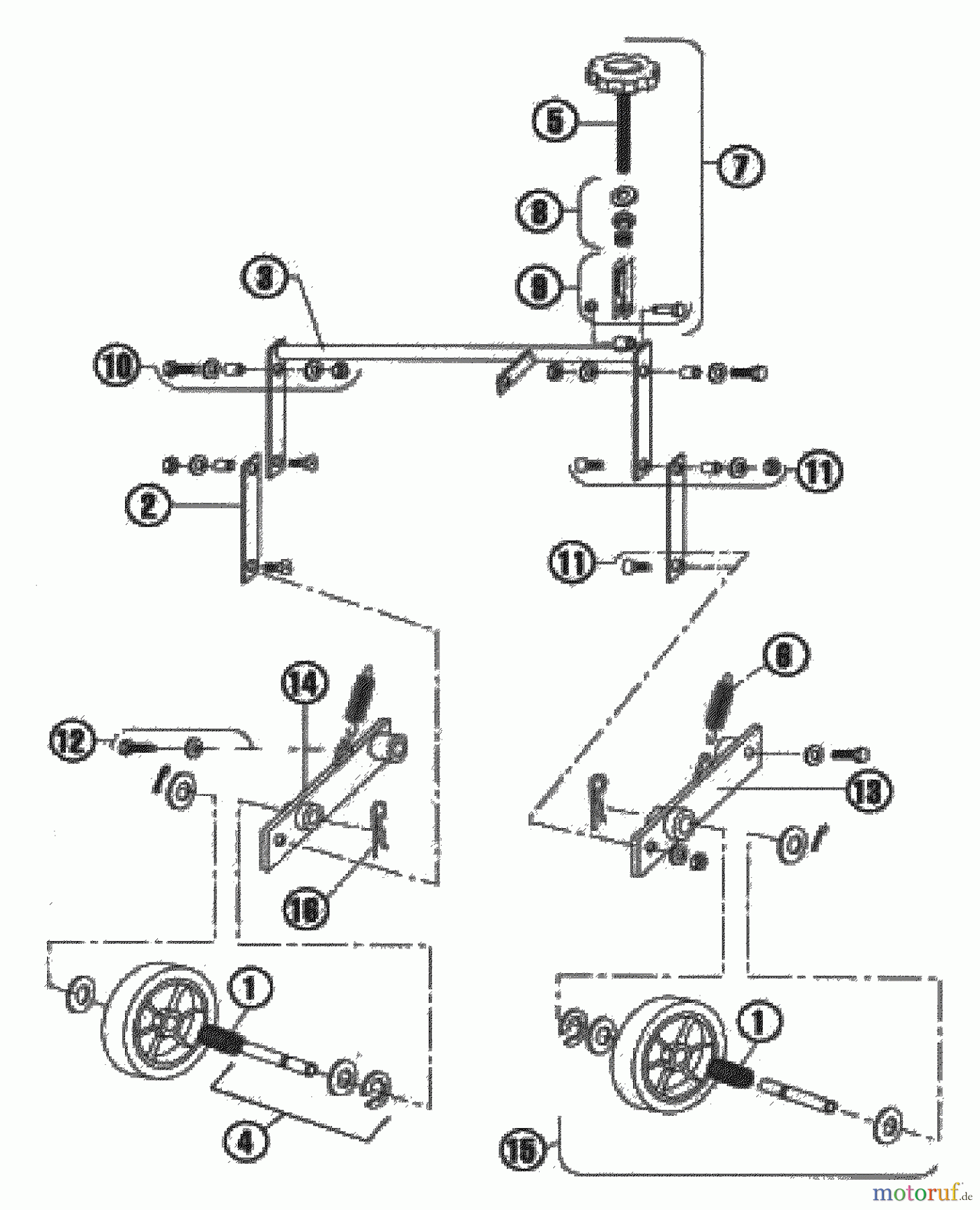 Husqvarna Belüfter / Vertikutierer / Rechen AR 25 - Husqvarna Aerator (2003-08 & After) Rear Wheel