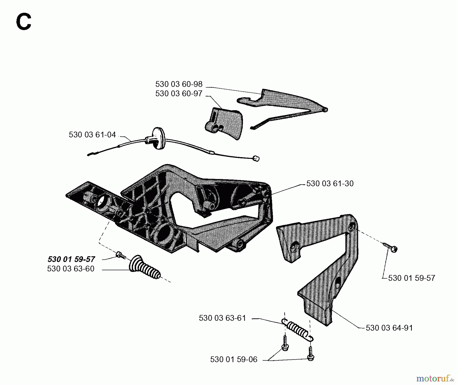  Jonsered Motorsägen 2040 - Jonsered Chainsaw (1993-11) HANDLE