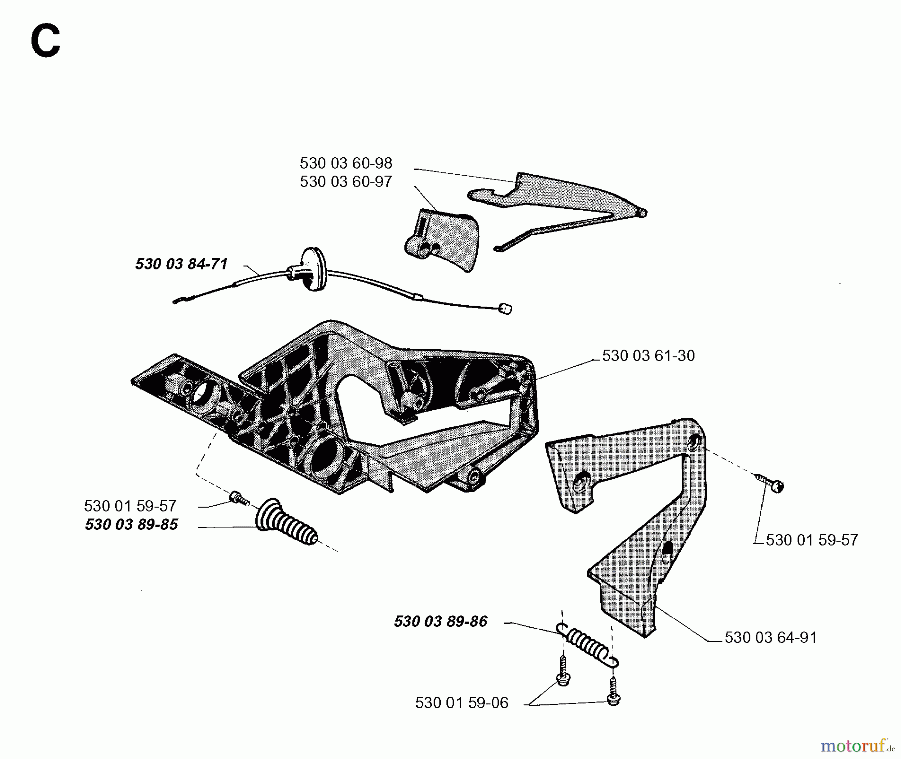Jonsered Motorsägen 2036 - Jonsered Chainsaw (1995-11) HANDLE