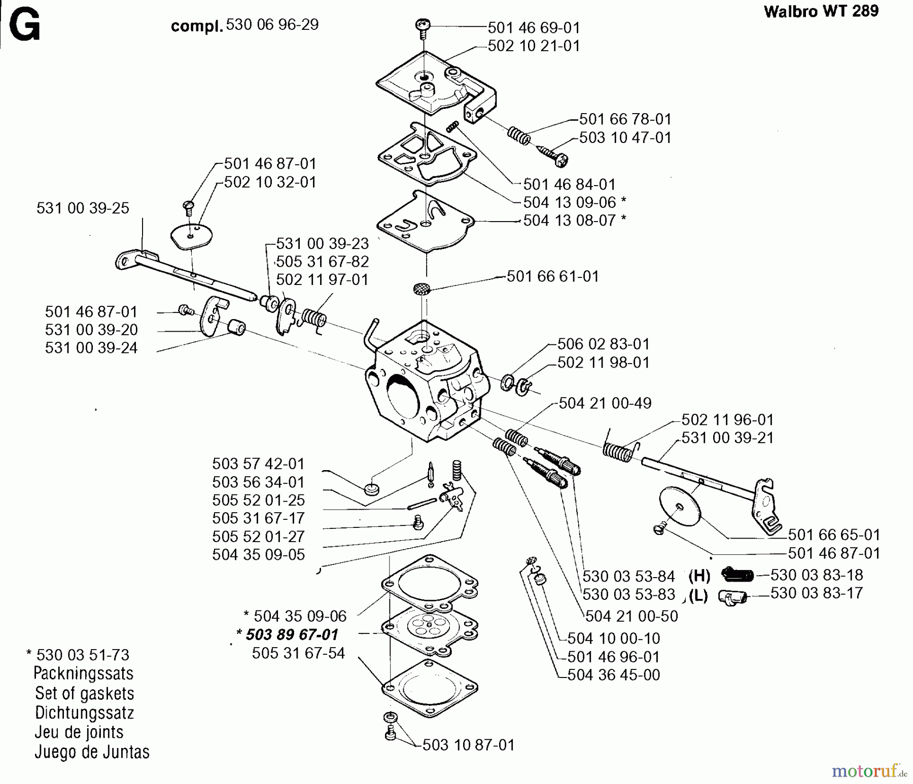 Jonsered Motorsägen 2036 - Jonsered Chainsaw (1996-10) CARBURETOR DETAILS
