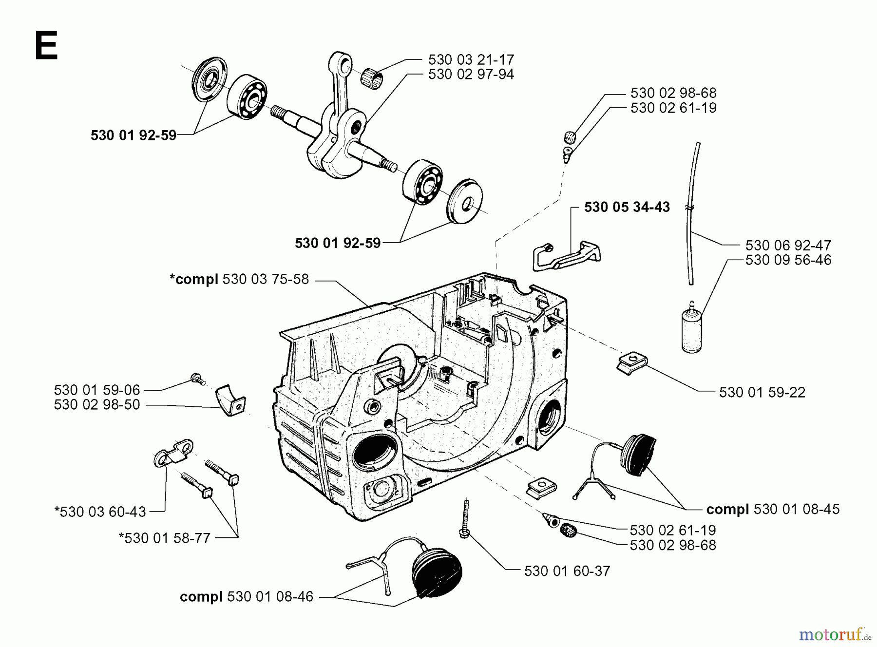 Jonsered Motorsägen 2036 - Jonsered Chainsaw (2002-01) CRANKCASE