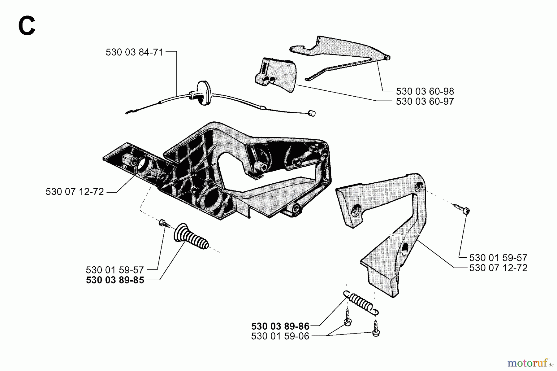 Jonsered Motorsägen 2040 - Jonsered Chainsaw (2002-01) HANDLE