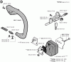 Jonsered 2045 - Chainsaw (1994-12) Ersatzteile FRONT HANDLE MUFFLER OIL PUMP