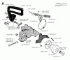 Jonsered 2050 - Chainsaw (1996-05) Ersatzteile CHAIN BRAKE CLUTCH COVER