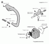 Jonsered 2050 - Chainsaw (1996-05) Ersatzteile FRONT HANDLE MUFFLER OIL PUMP