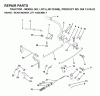 Jonsered LR13 (J813C36B, 954130023) - Lawn & Garden Tractor (1998-12) Ersatzteile BRAKE / REAR MOWER LIFT