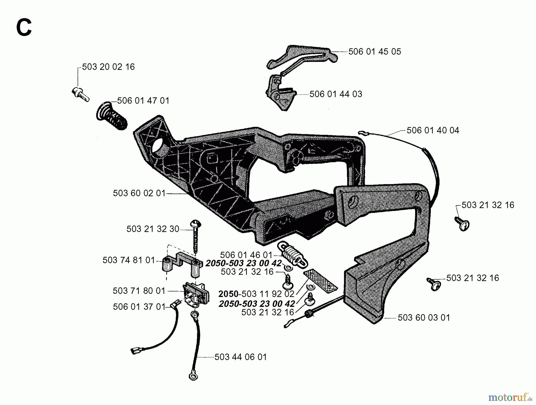 Jonsered Motorsägen 2041 - Jonsered Chainsaw (1998-03) HANDLE