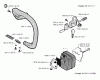 Jonsered 2045 - Chainsaw (2001-09) Ersatzteile FRONT HANDLE MUFFLER OIL PUMP