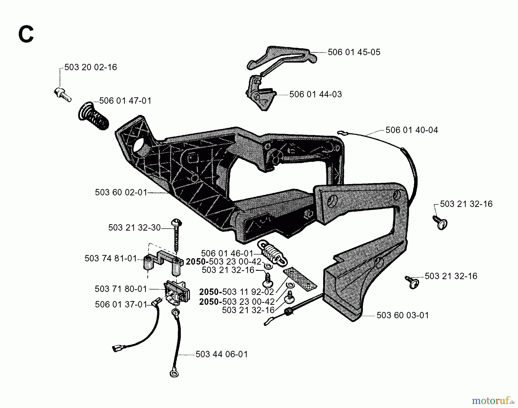 Jonsered Motorsägen 2045 - Jonsered Chainsaw (2001-09) HANDLE