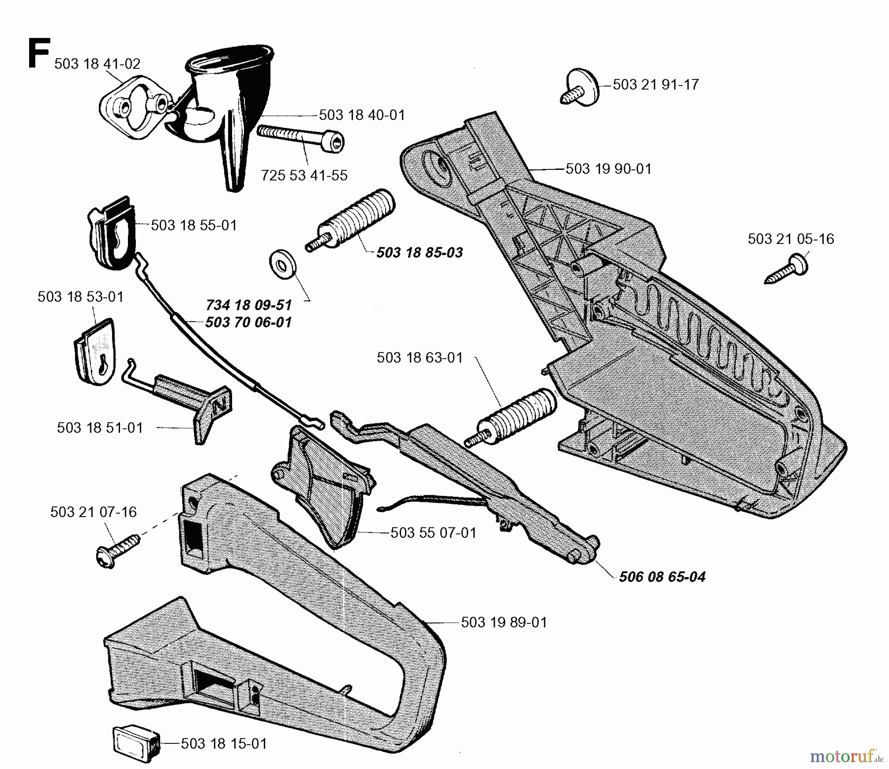 Jonsered Motorsägen 2054 - Jonsered Chainsaw (1993-05) HANDLE