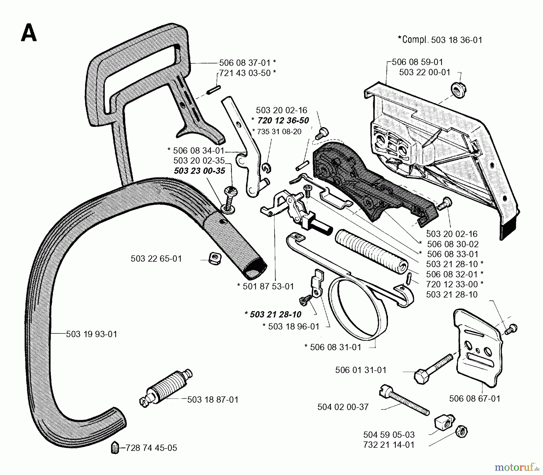 Jonsered Motorsägen 2054 - Jonsered Chainsaw (1993-08) CHAIN BRAKE CLUTCH COVER