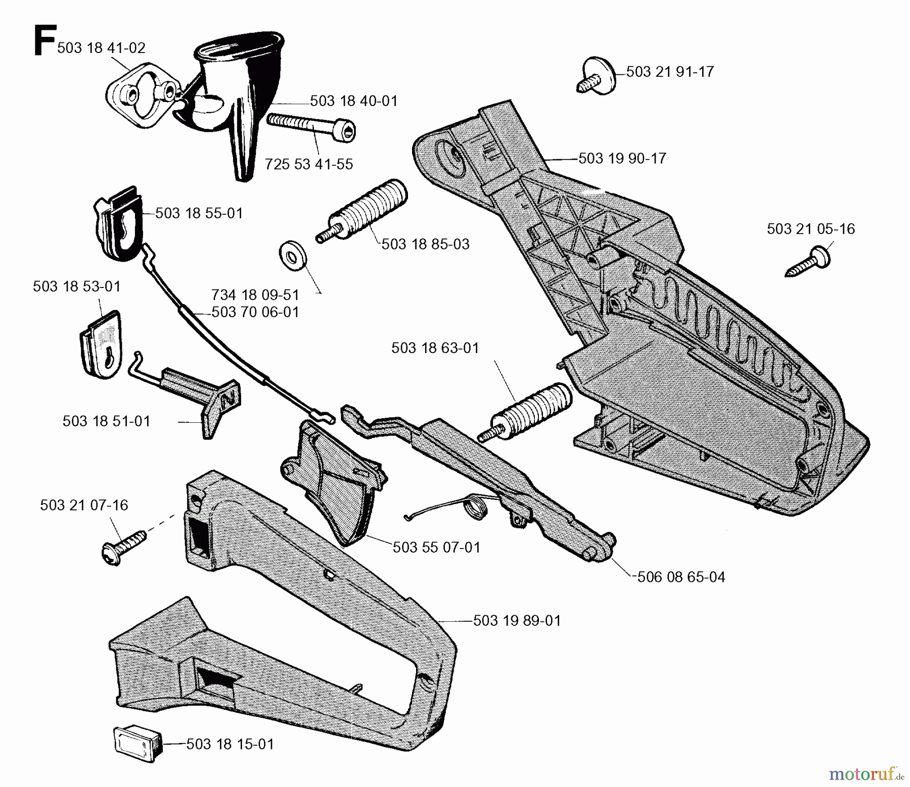 Jonsered Motorsägen 2054 - Jonsered Chainsaw (1993-08) HANDLE