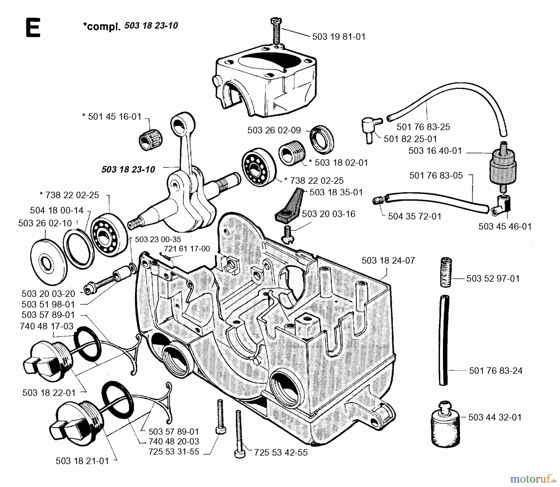  Jonsered Motorsägen 2055 - Jonsered Chainsaw (1994-10) CRANKCASE