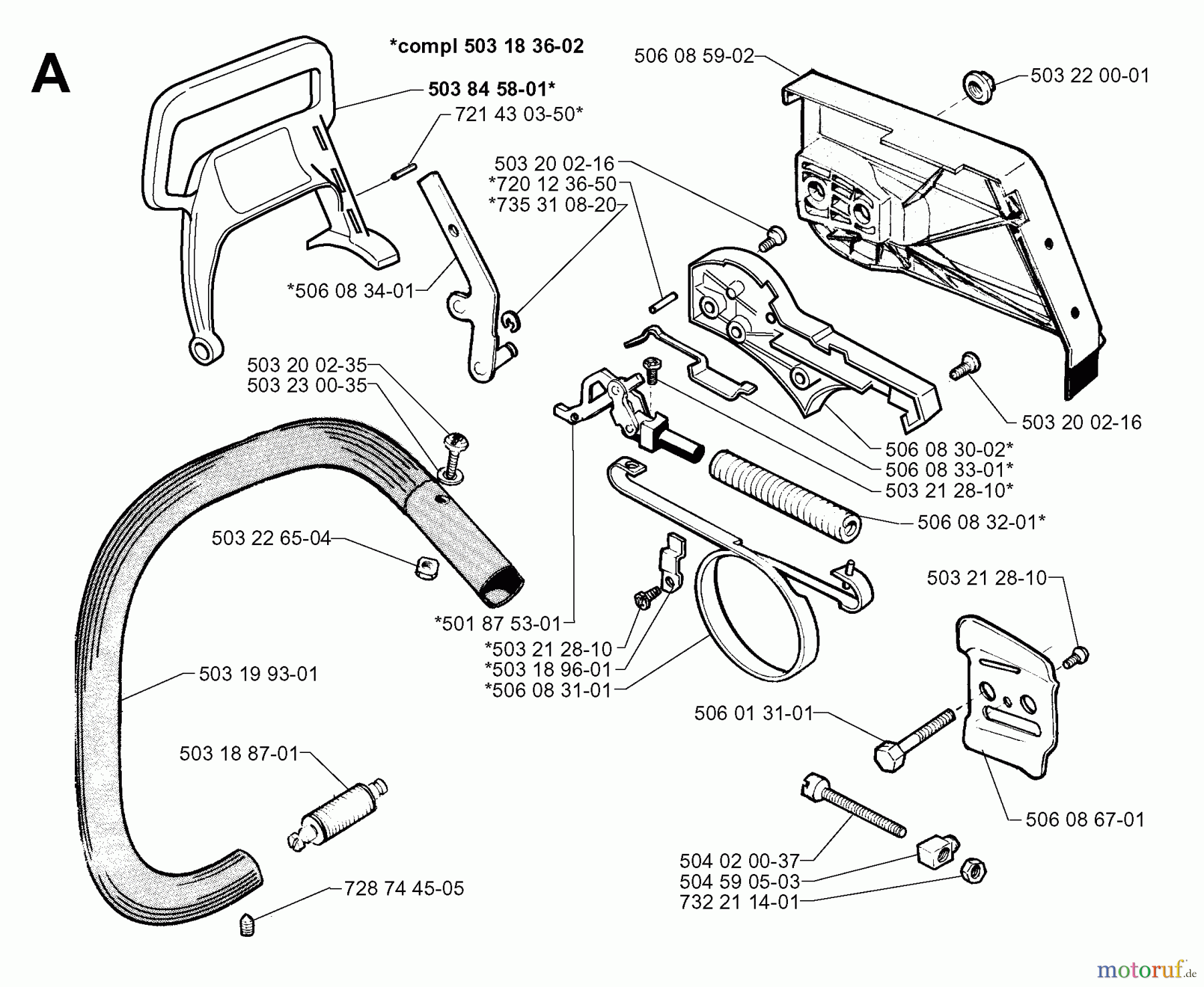Jonsered Motorsägen 2055 - Jonsered Chainsaw (1998-10) CHAIN BRAKE CLUTCH COVER