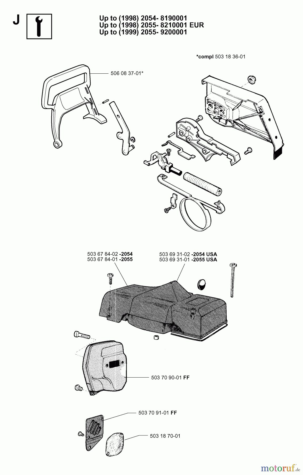 Jonsered Motorsägen 2055 - Jonsered Chainsaw (2000-05) ACCESSORIES