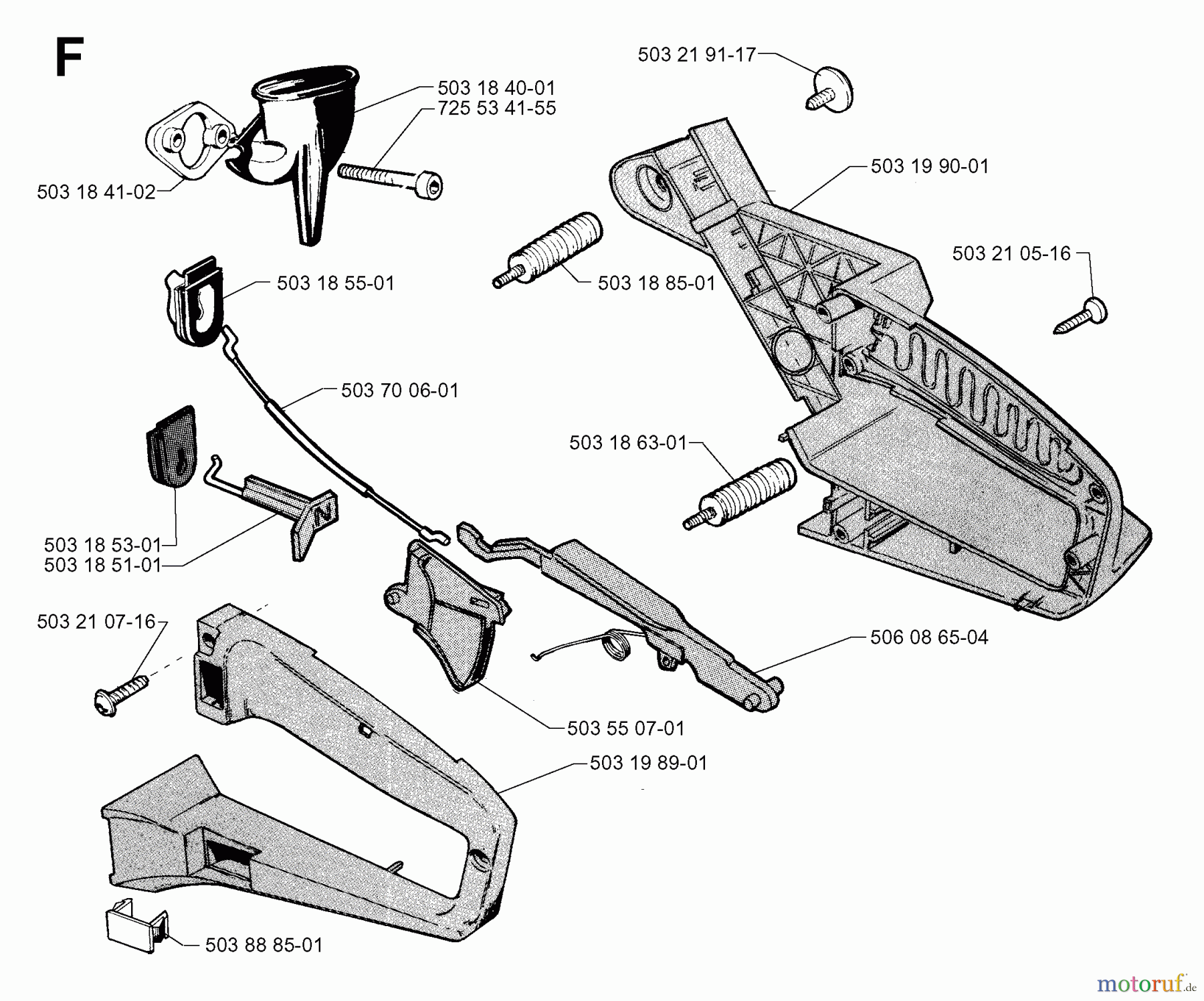 Jonsered Motorsägen 2054 - Jonsered Chainsaw (2000-05) HANDLE