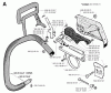 Jonsered 2055 - Chainsaw (1994-05) Ersatzteile CHAIN BRAKE CLUTCH COVER